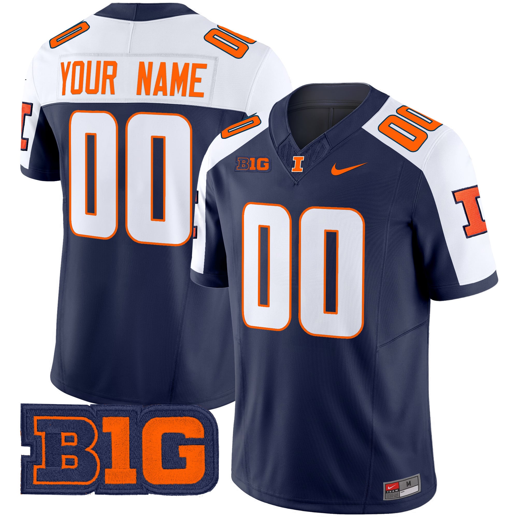 Illinois Fighting Illini Navy Jersey - Nike Illinois Fighting Illini