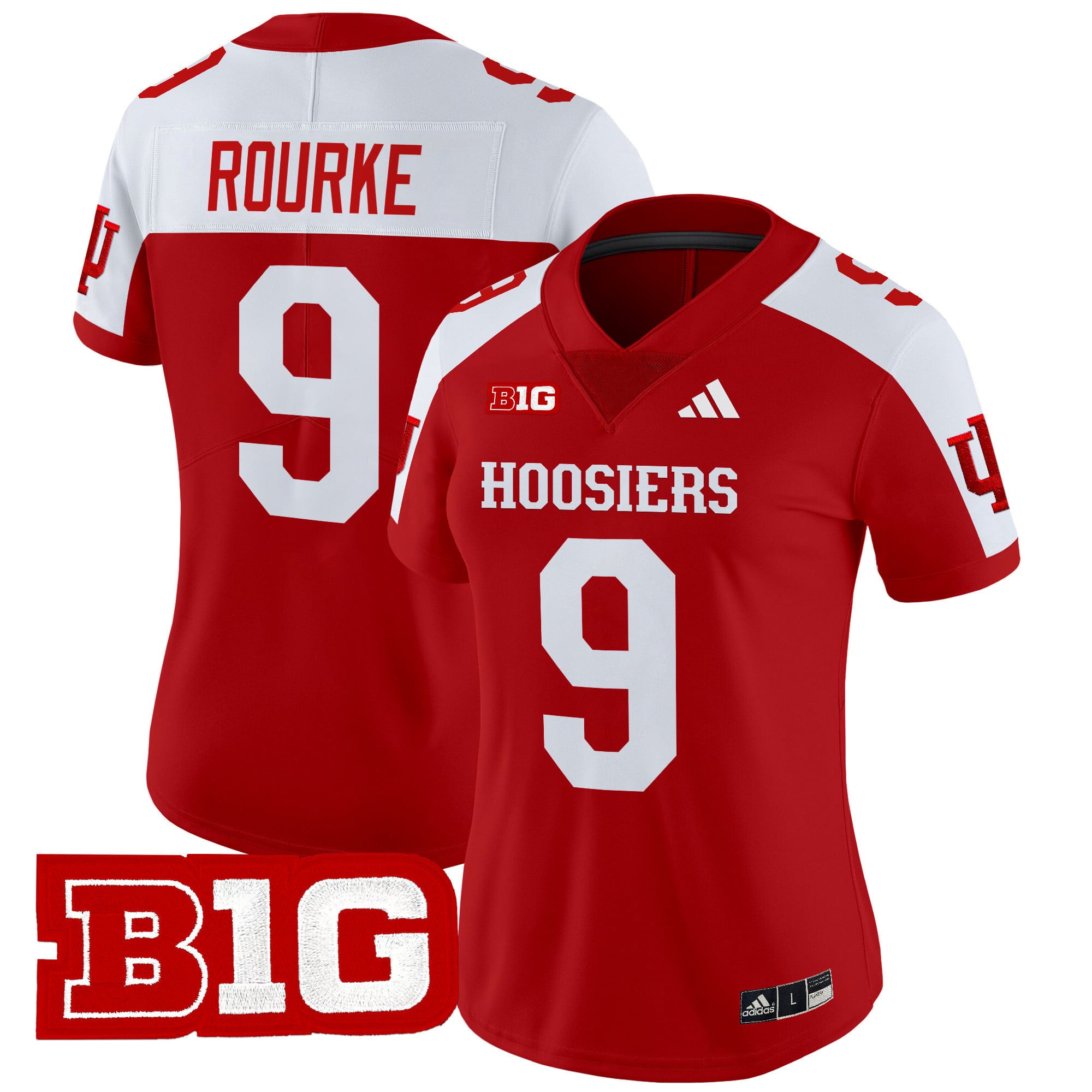Indiana Hoosiers Rourke #9 Jersey - Adidas - Red Replica
