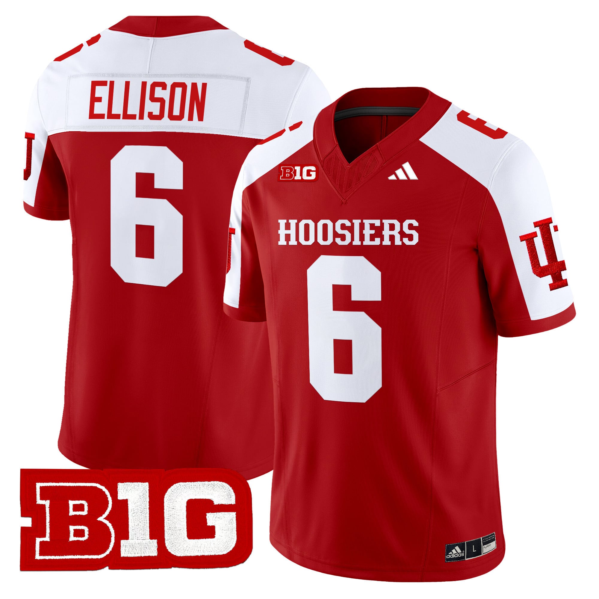 Alternative view of Indiana Hoosiers Rourke Jersey - Adidas Indiana Hoosiers Rourke #9