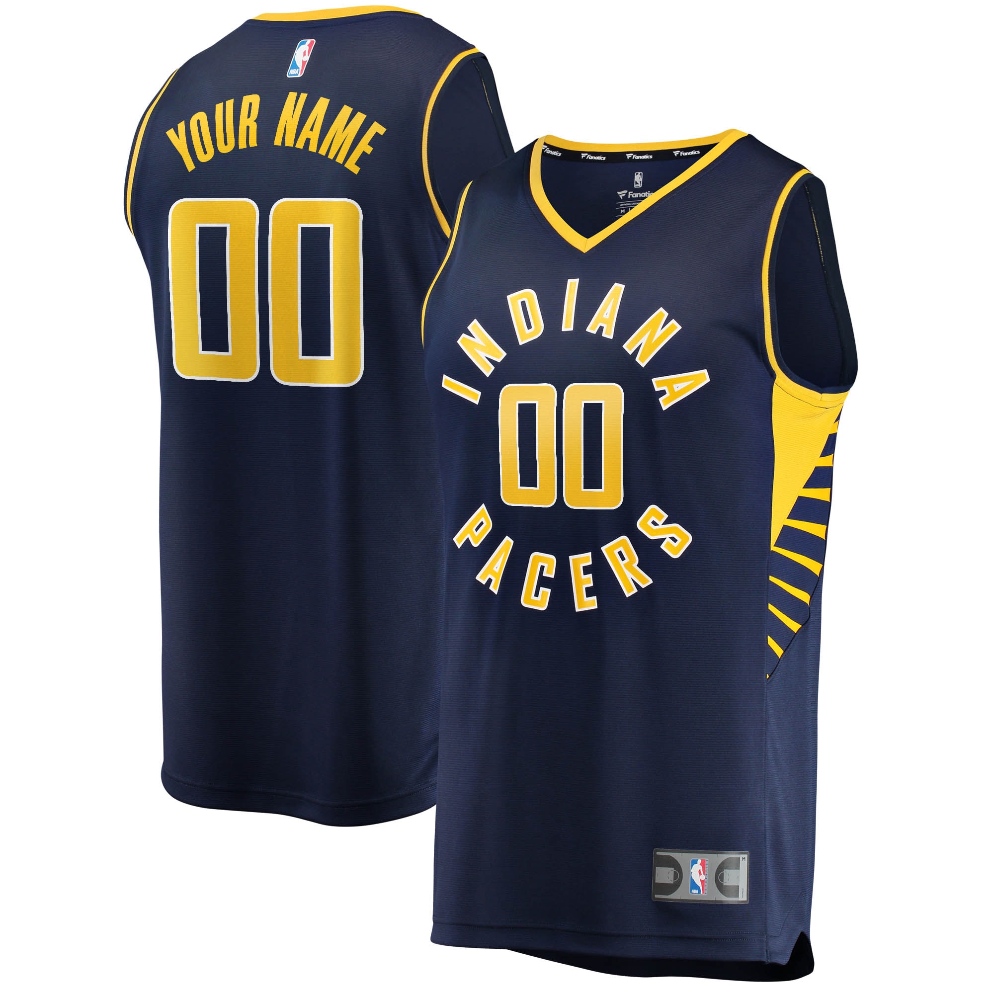 Indiana Pacers Fanatics Youth Fast Break Custom Jersey Navy - Icon Edition