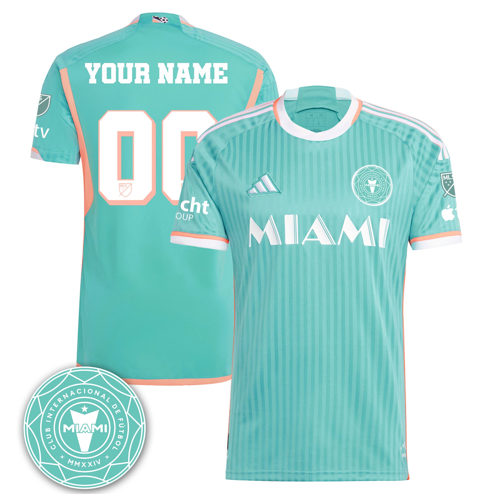 Alternative view of Inter Miami Pink Jersey - Adidas - Custom Name & Number