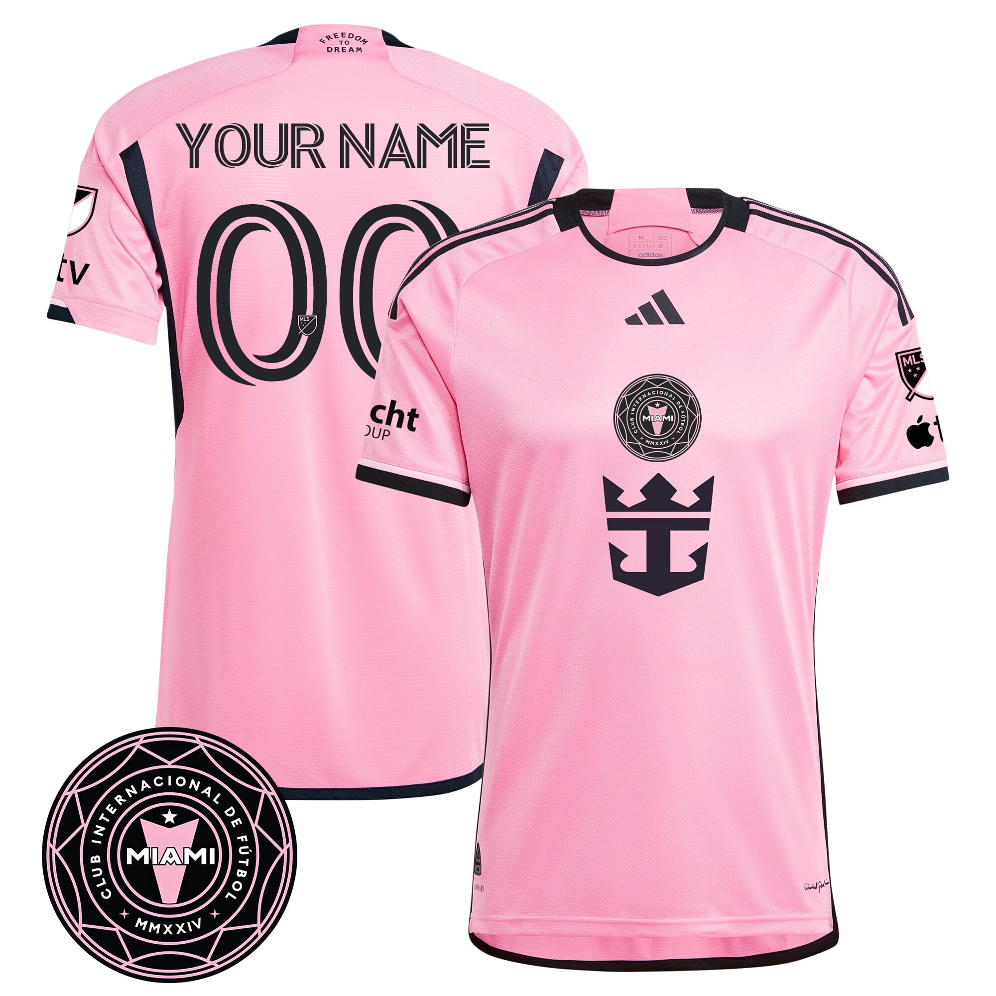 Inter Miami Pink Jersey - Adidas - Custom Name & Number