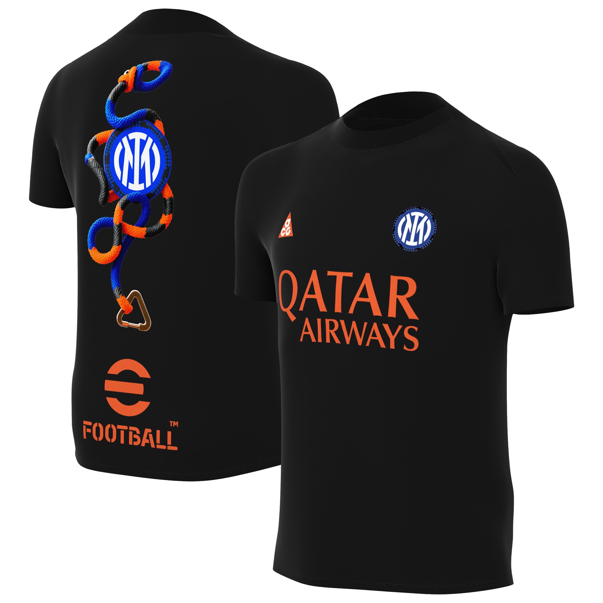 Inter Milan Youth Pre-Match Dri-FIT Top - Black