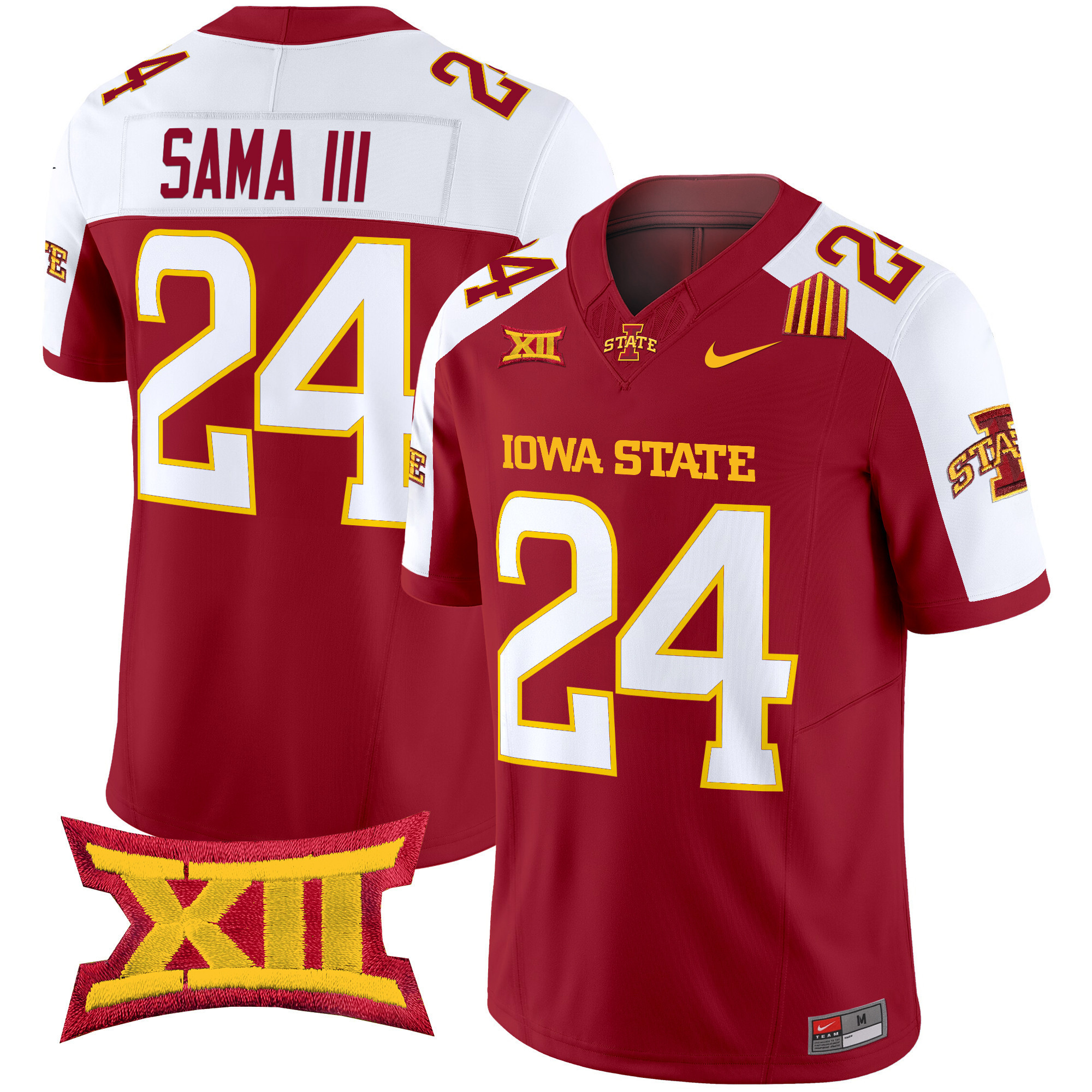Alternative view of Iowa State Becht #3 Jersey - Nike - Cardinal/White