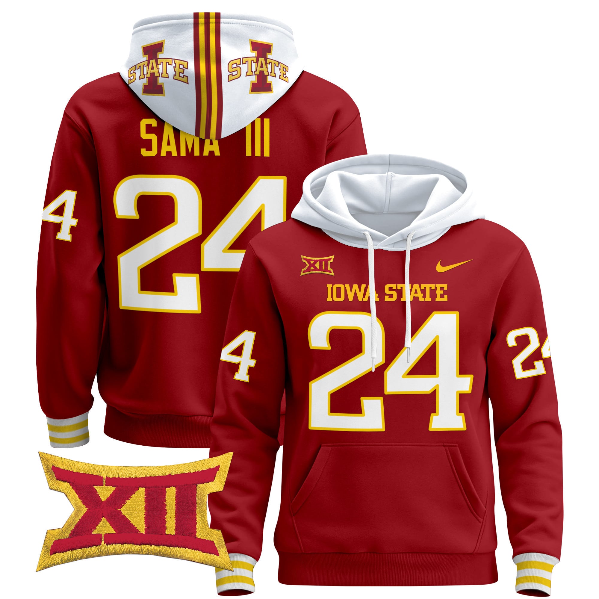 Alternative view of Iowa State Cyclones #3 Hoodie - Nike - Cardinal Red