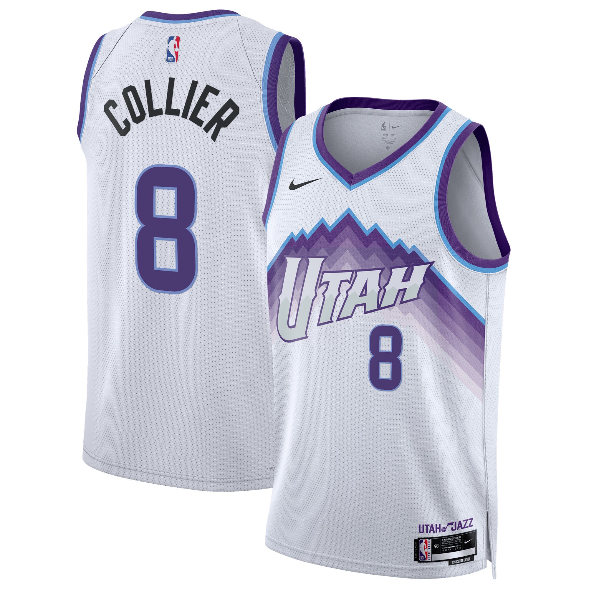 Isaiah Collier Utah Jazz Unisex Swingman Jersey - Association Edition - White