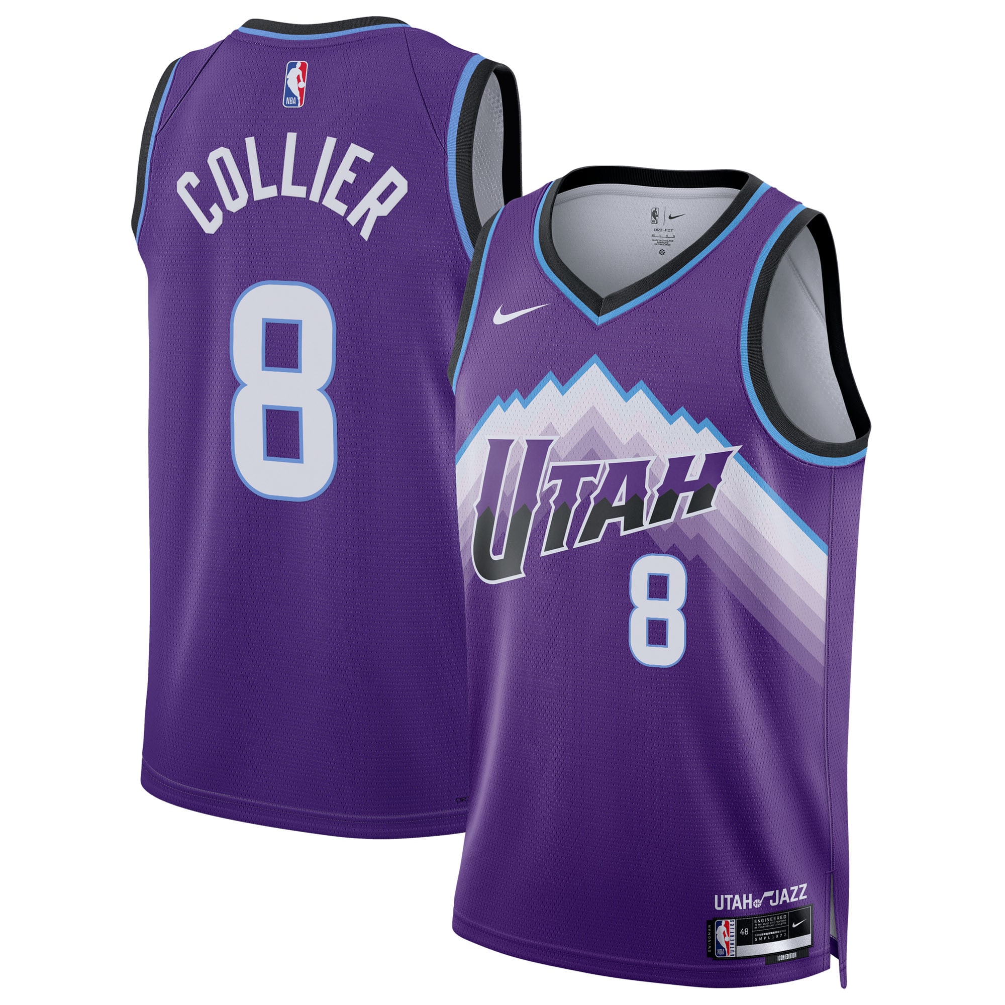 Isaiah Collier Utah Jazz Unisex Swingman Jersey - Icon Edition - Purple