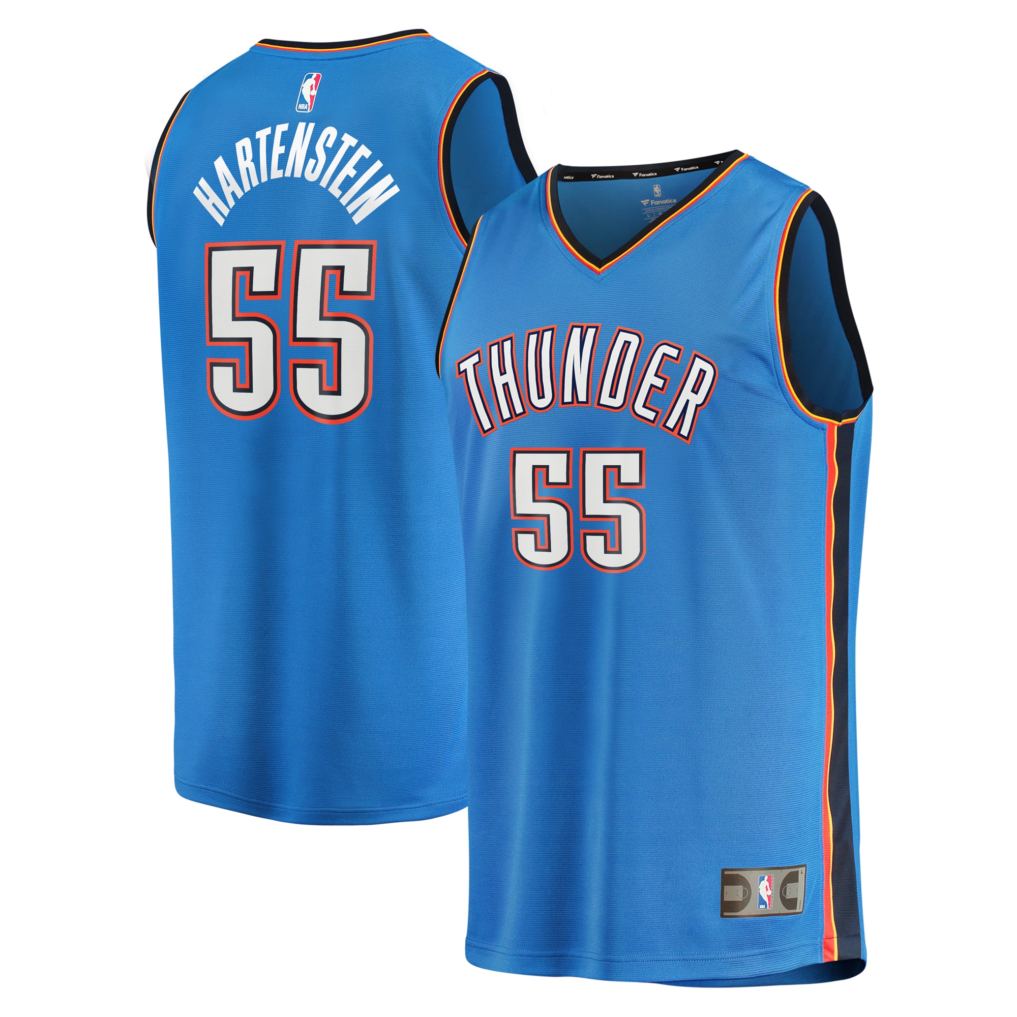 Isaiah Hartenstein Oklahoma City Thunder Fanatics Youth Fast Break Player Jersey - Icon Edition - Blue