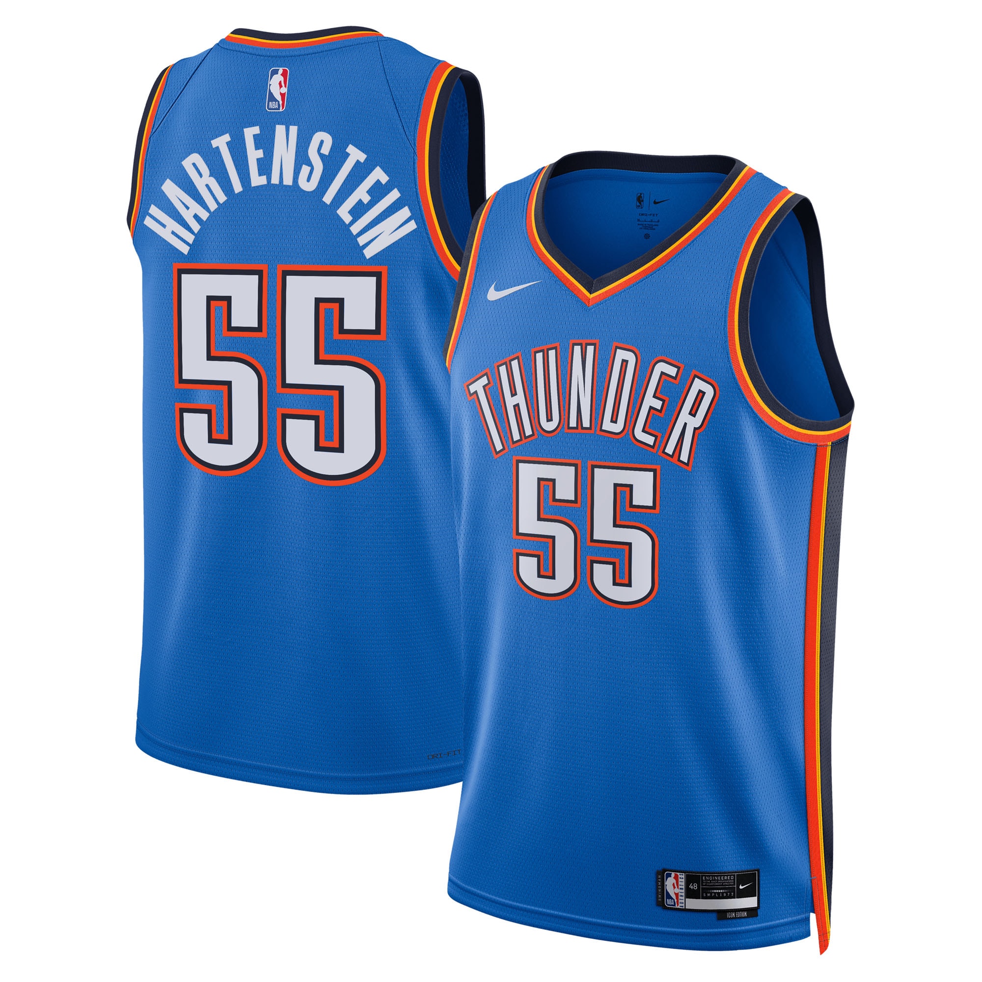 Isaiah Hartenstein Oklahoma City Thunder Unisex Swingman Player Jersey - Icon Edition - Blue