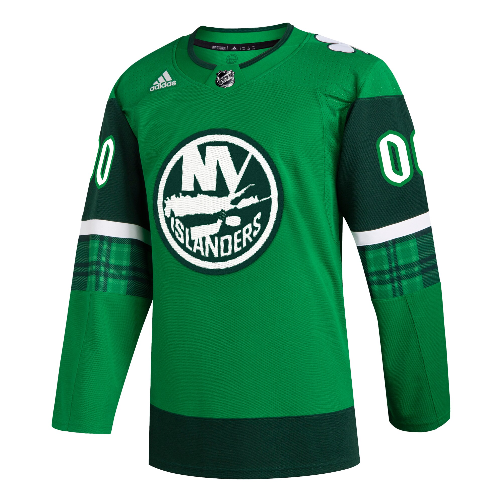 Alternative view of Islanders St. Patrick’s Green Jersey - Adidas - Customizable