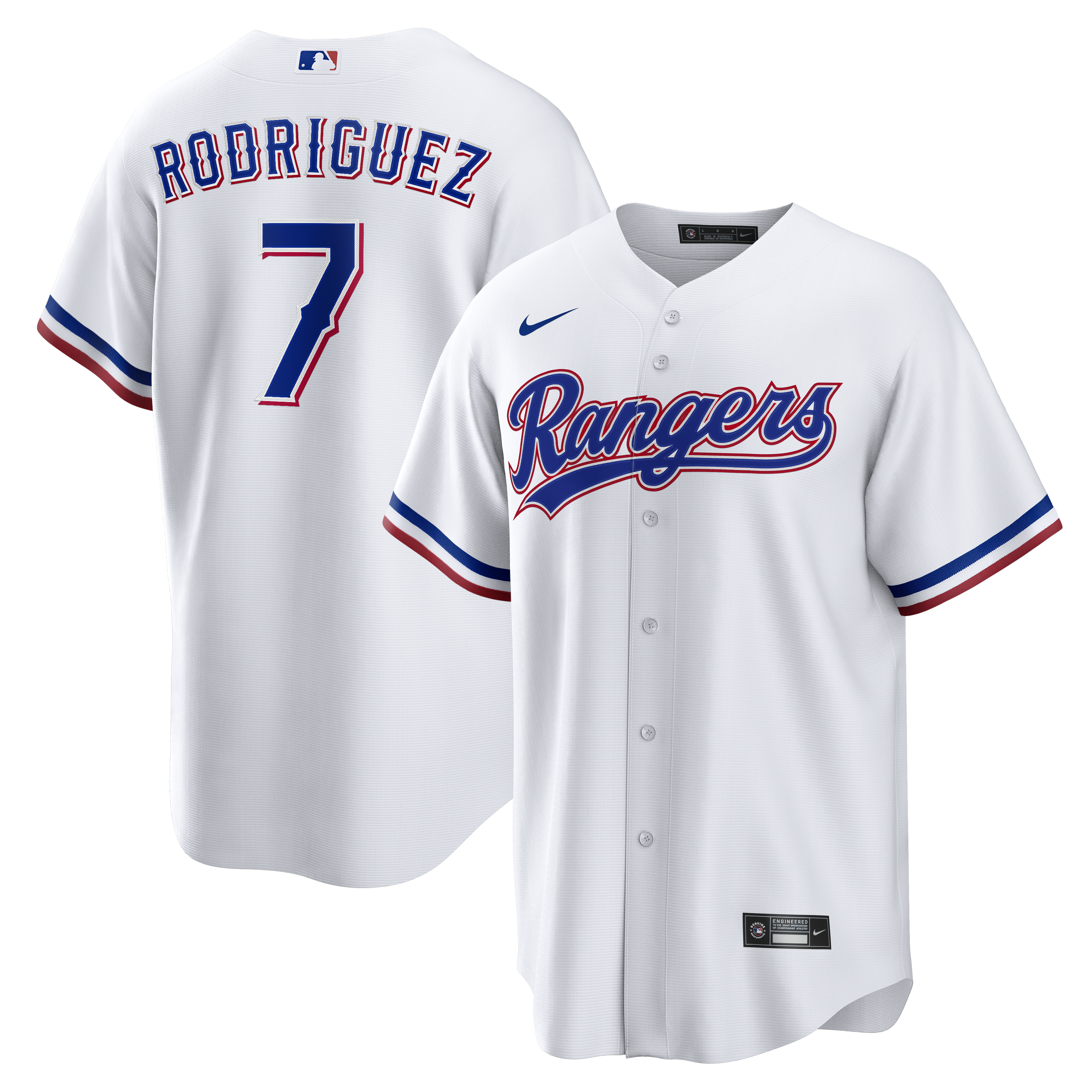 Ivan Rodriguez Texas Rangers Home Retired Player Jersey - White