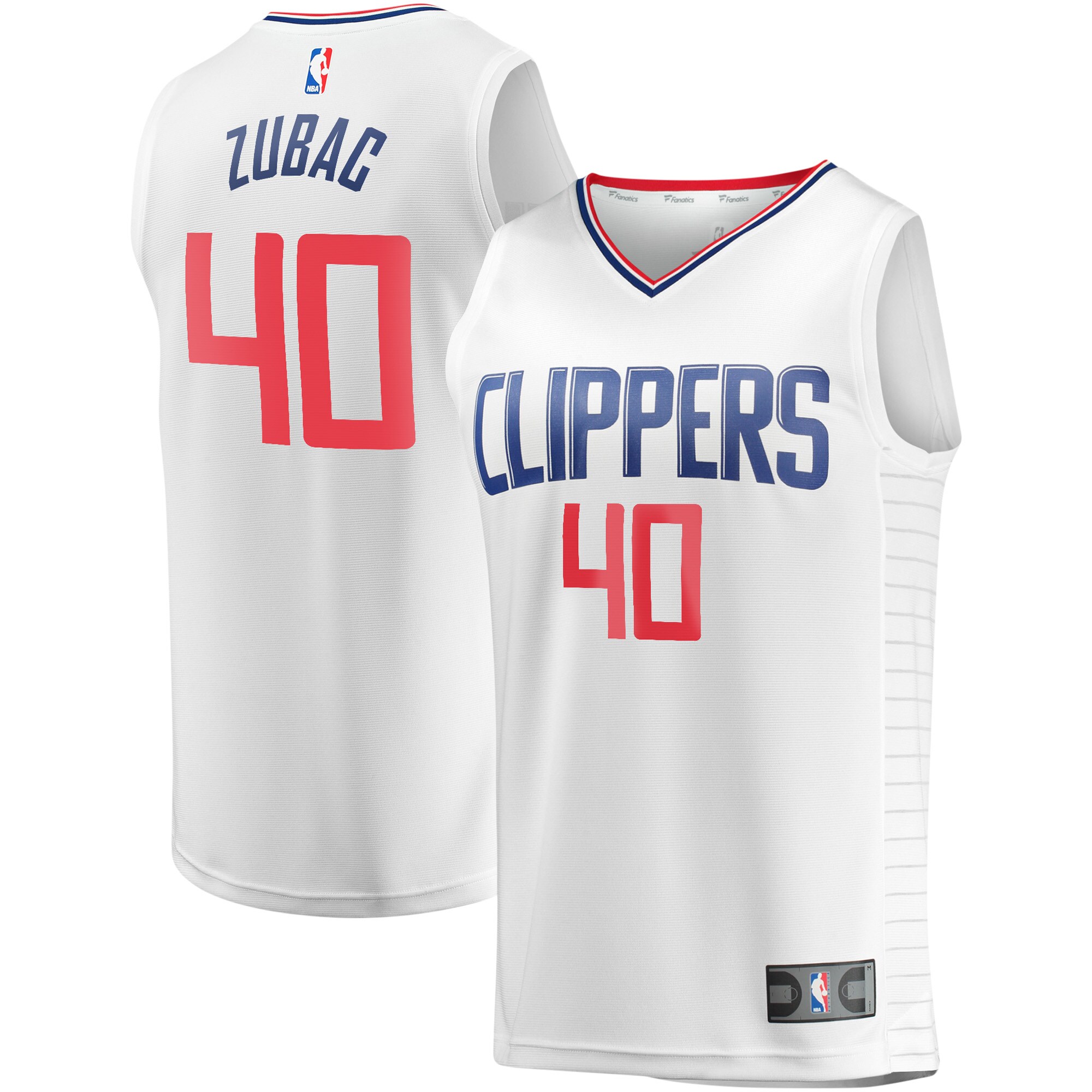 Ivica Zubac LA Clippers Fanatics Youth Fast Break Player Jersey - Association Edition - White