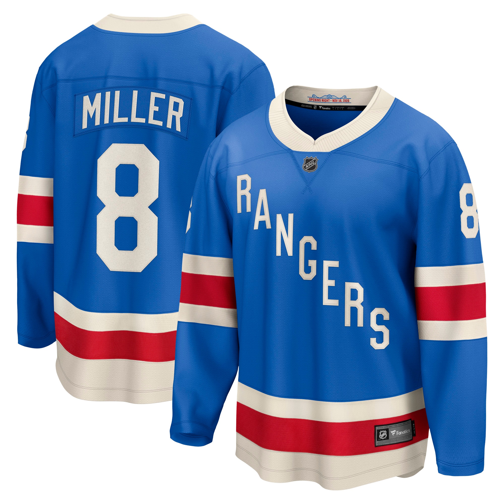 J.T. Miller New York Rangers Fanatics Centennial Breakaway Jersey - Blue