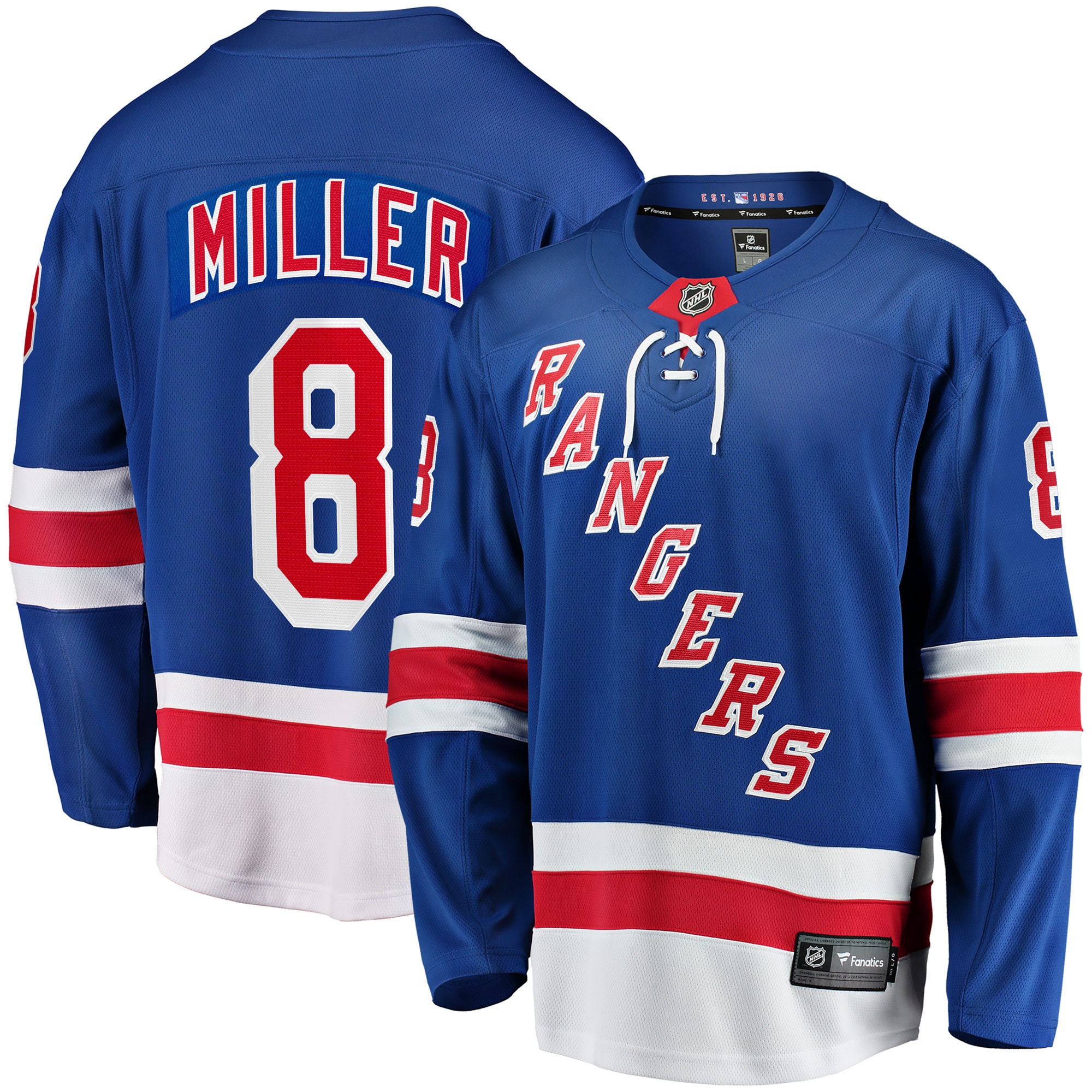 J.T. Miller New York Rangers Fanatics Home Breakaway Jersey - Blue