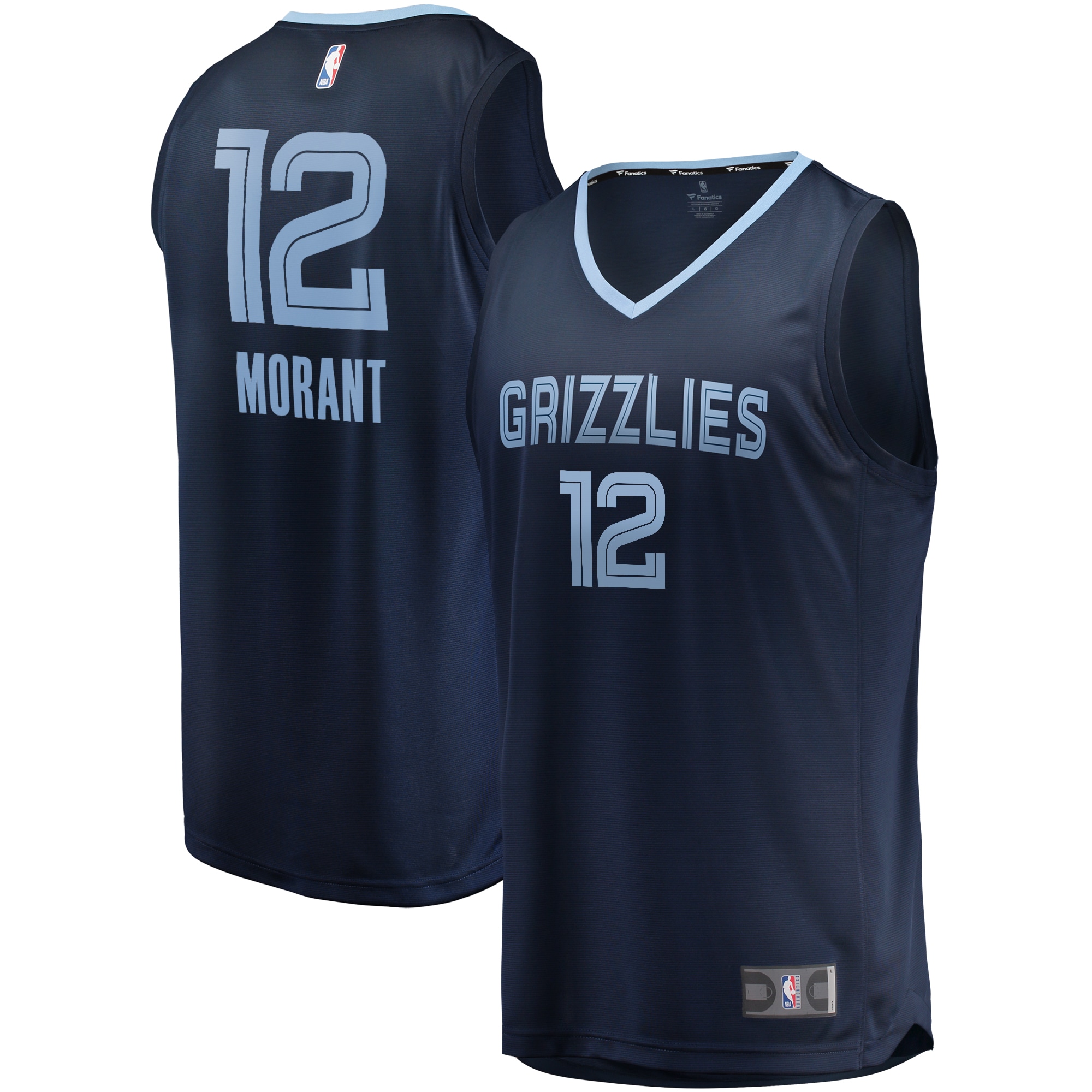 Ja Morant Memphis Grizzlies Fanatics Fast Break Jersey Navy - Icon Edition