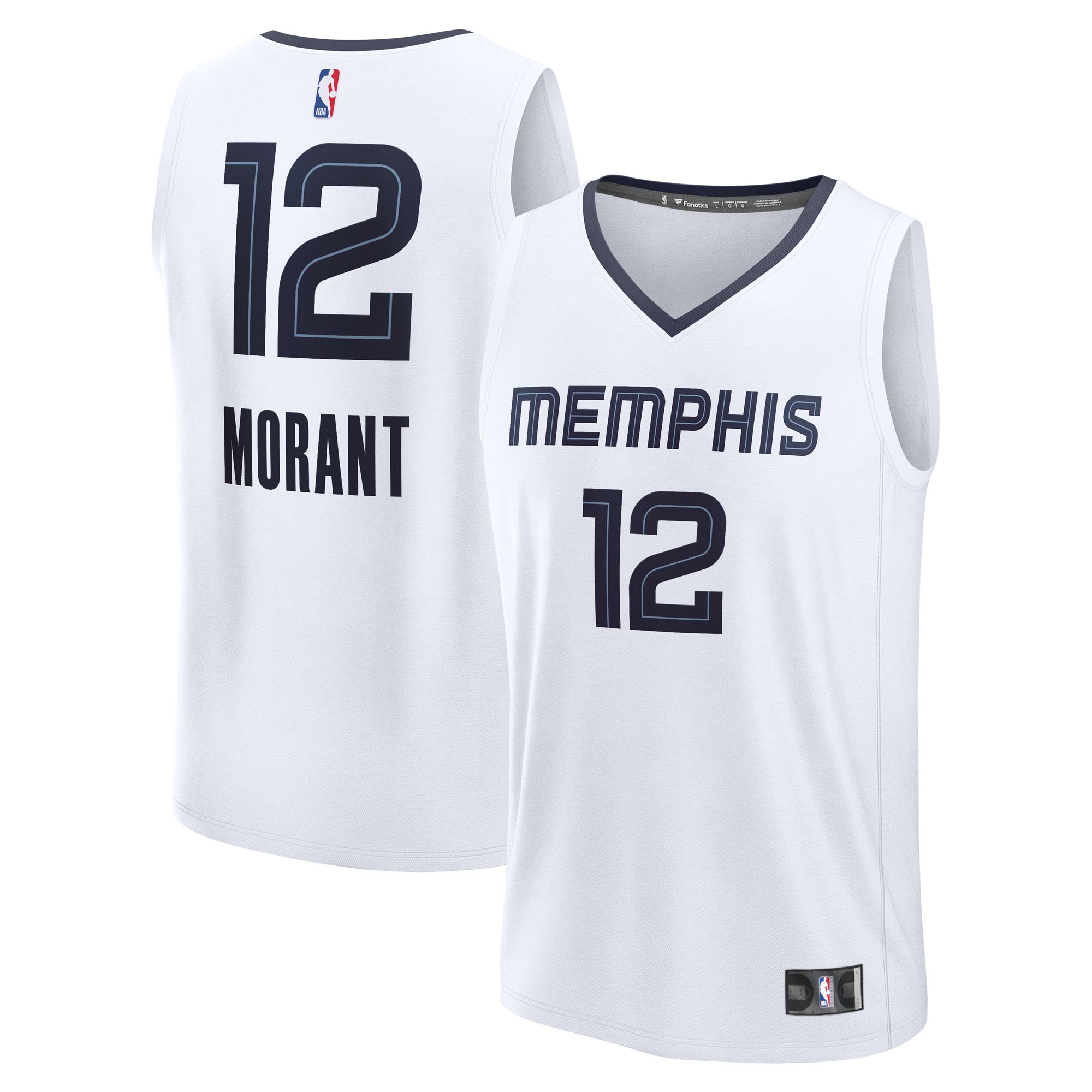 Ja Morant Memphis Grizzlies Fanatics Fast Break Player Jersey - Association Edition - White