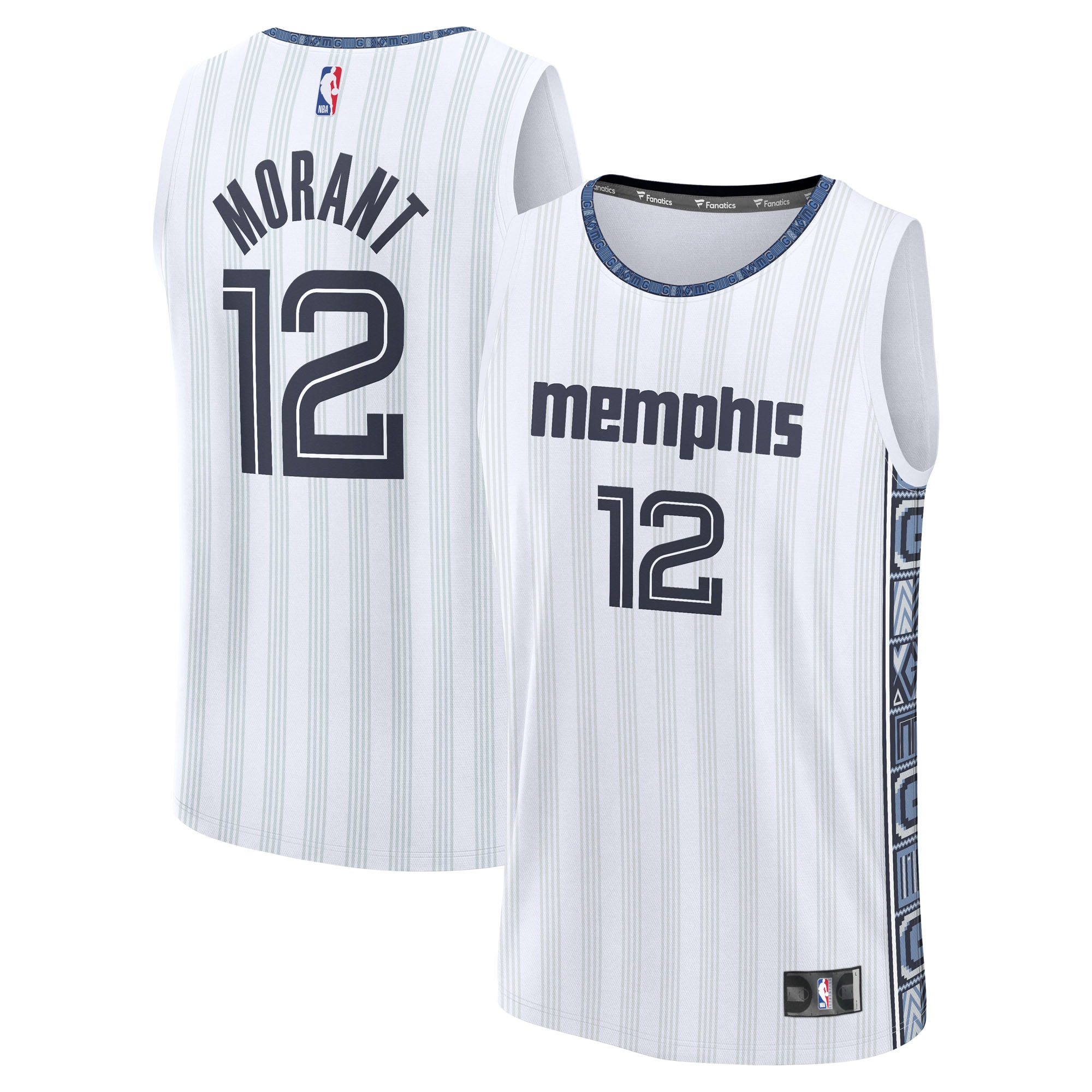 Ja Morant Memphis Grizzlies Fanatics Youth 2025/26 City Edition Fast Break Jersey - White