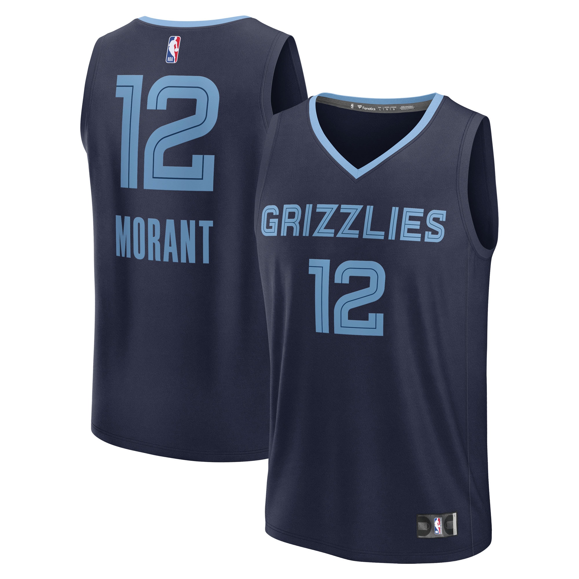 Ja Morant Memphis Grizzlies Fanatics Youth Fast Break Player Jersey - Icon Edition - Navy