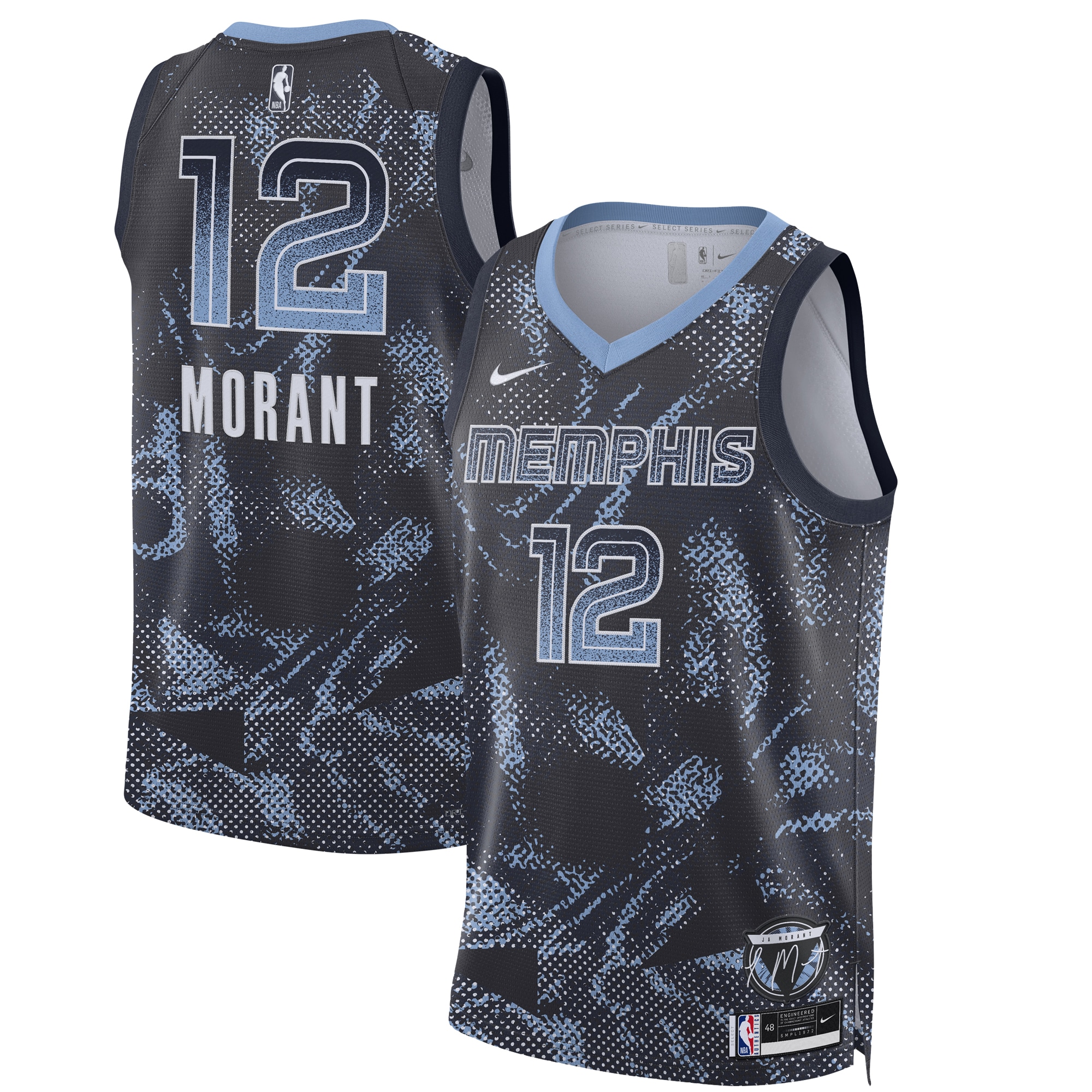 Ja Morant Memphis Grizzlies Unisex 2025 Select Series Swingman Player Jersey - Navy