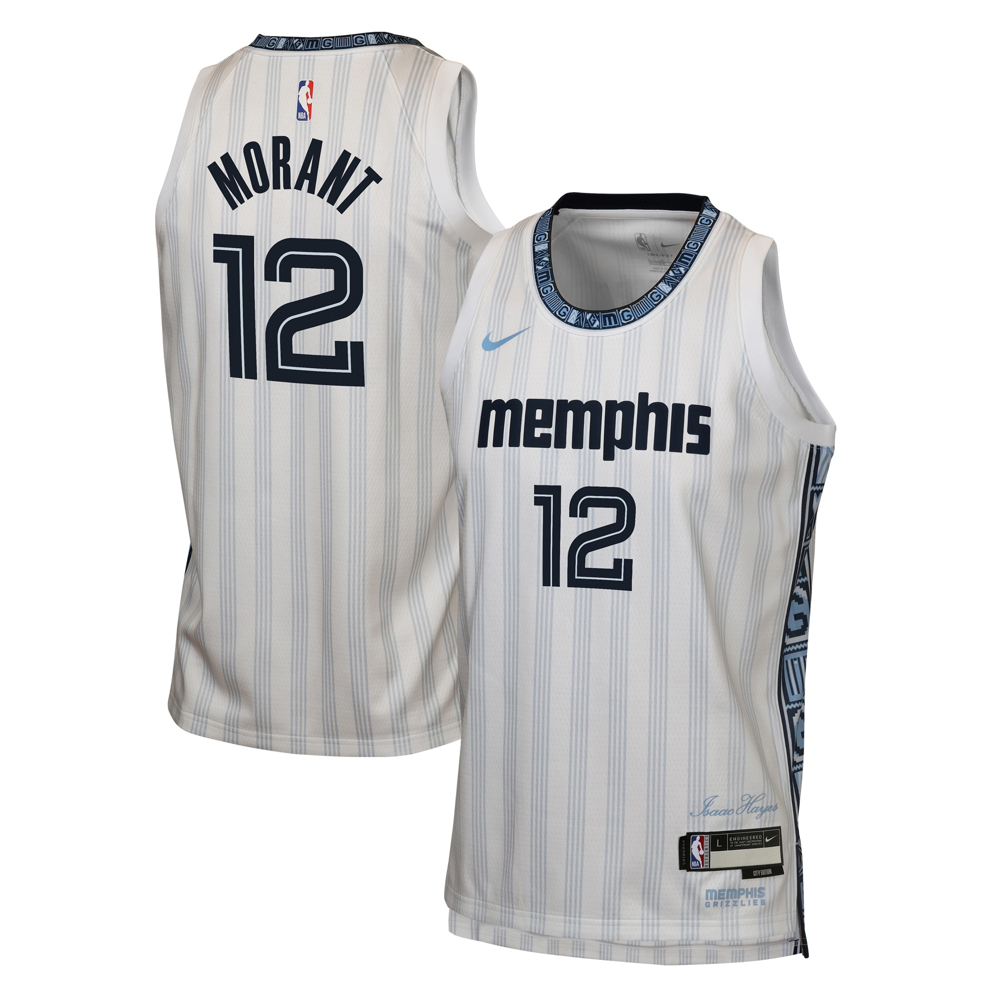 Ja Morant Memphis Grizzlies Youth 2025/26 City Edition Swingman Jersey - White