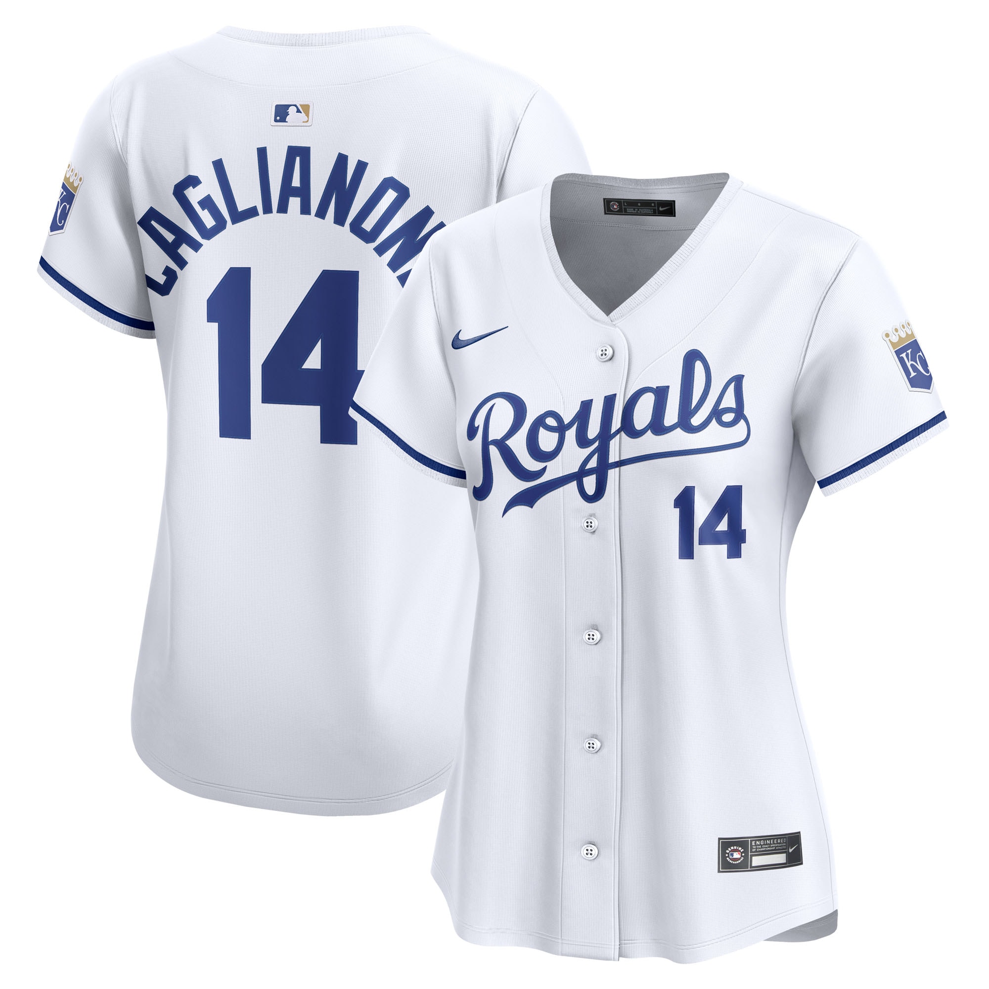 Jac Caglianone Kansas City Royals Women's Home Limited Player Jersey - White