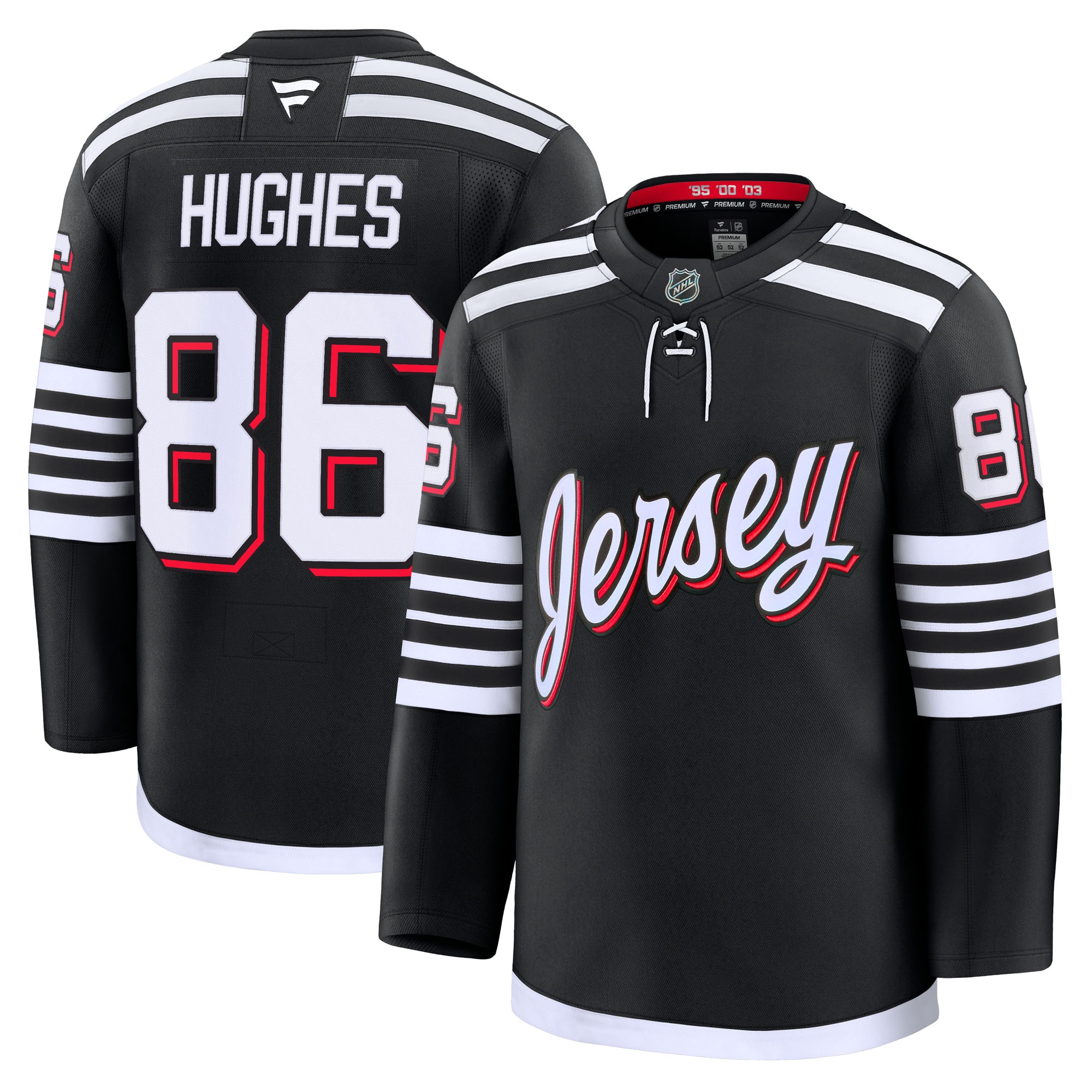 Jack Hughes New Jersey Devils Fanatics Alternate Premium Jersey