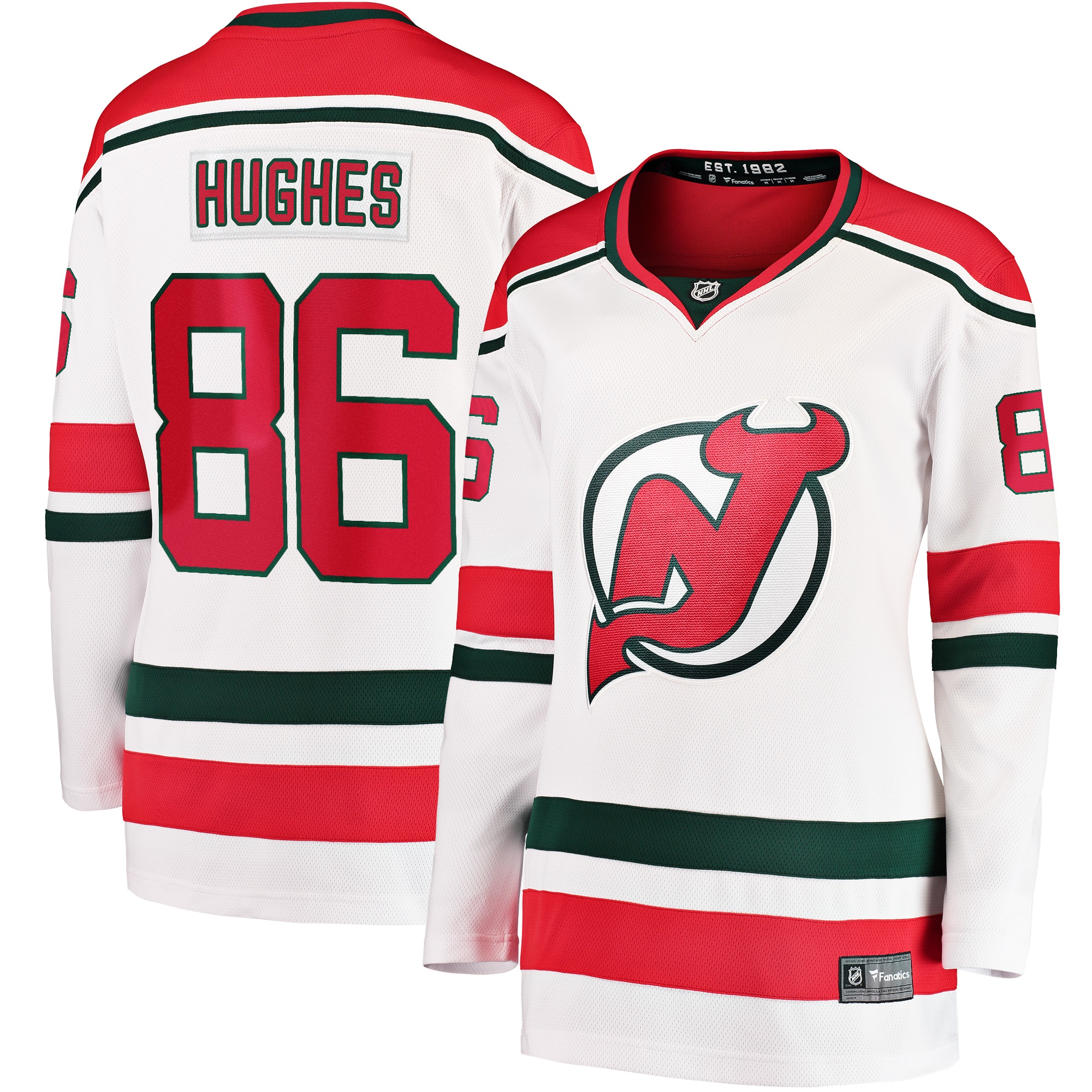 Jack Hughes New Jersey Devils Fanatics Women's Alternate Breakaway Jersey - White