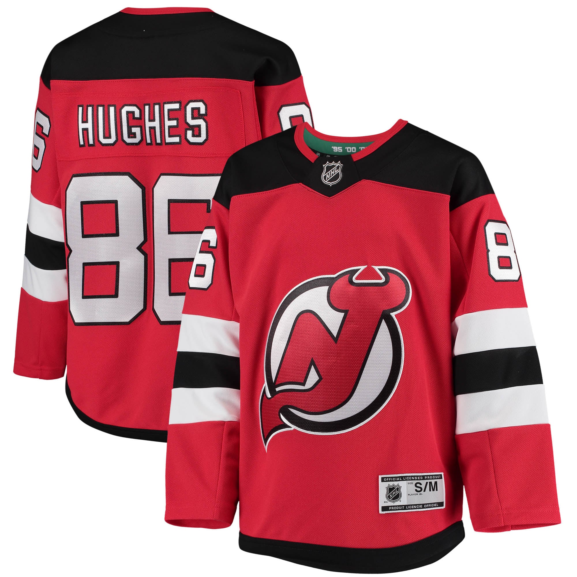 Jack Hughes New Jersey Devils Youth Home Premier Player Jersey