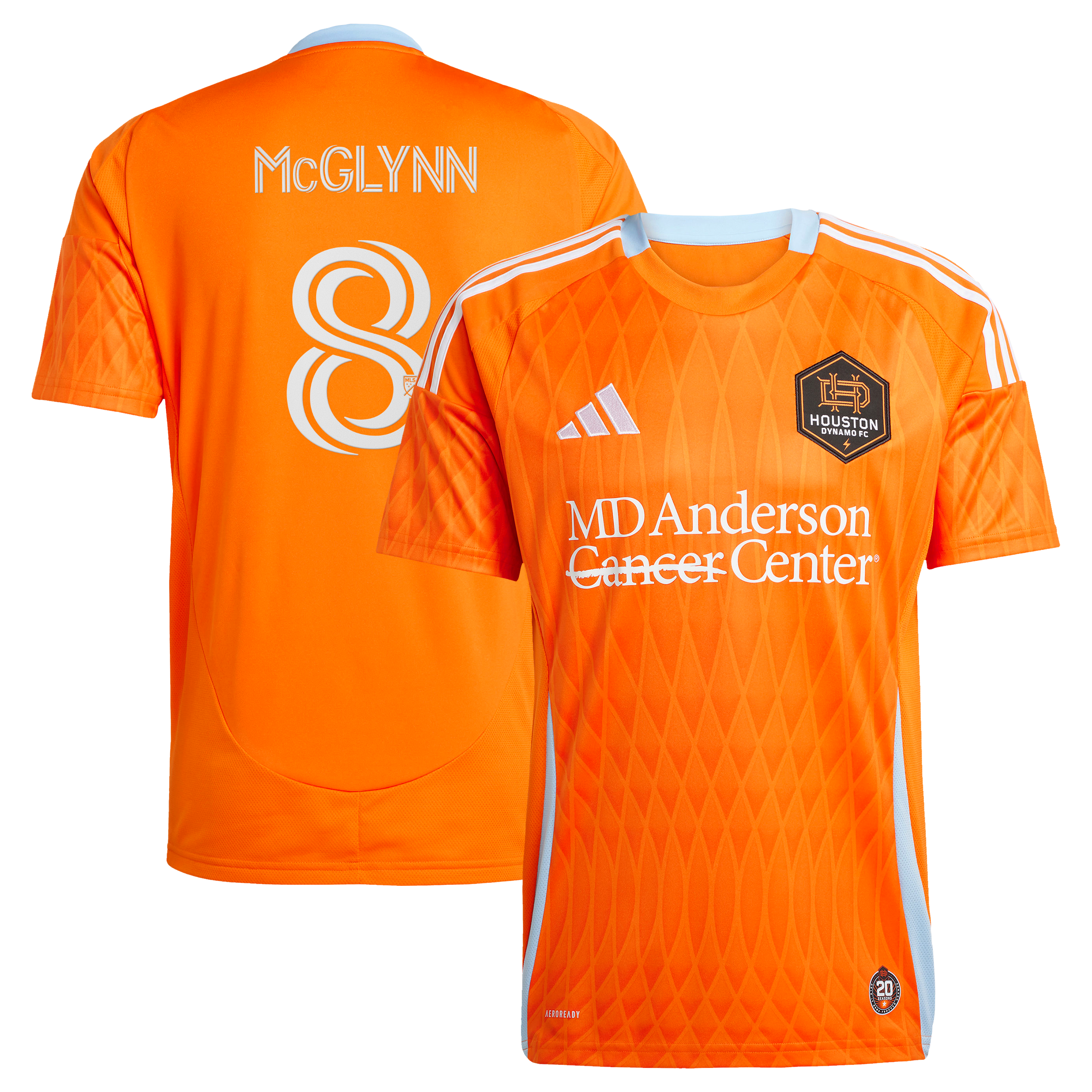 Jack McGlynn Houston Dynamo FC 2025 Season 20 Jersey - Orange