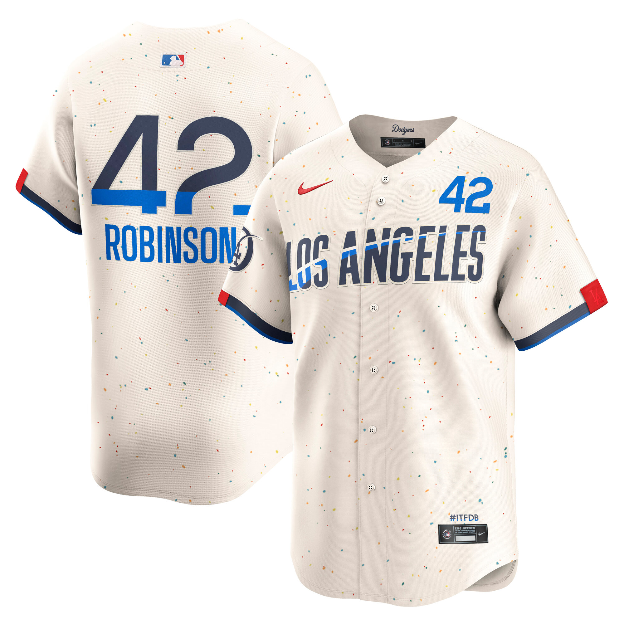 Jackie Robinson Los Angeles Dodgers City Connect Limited Player Jersey - Cream