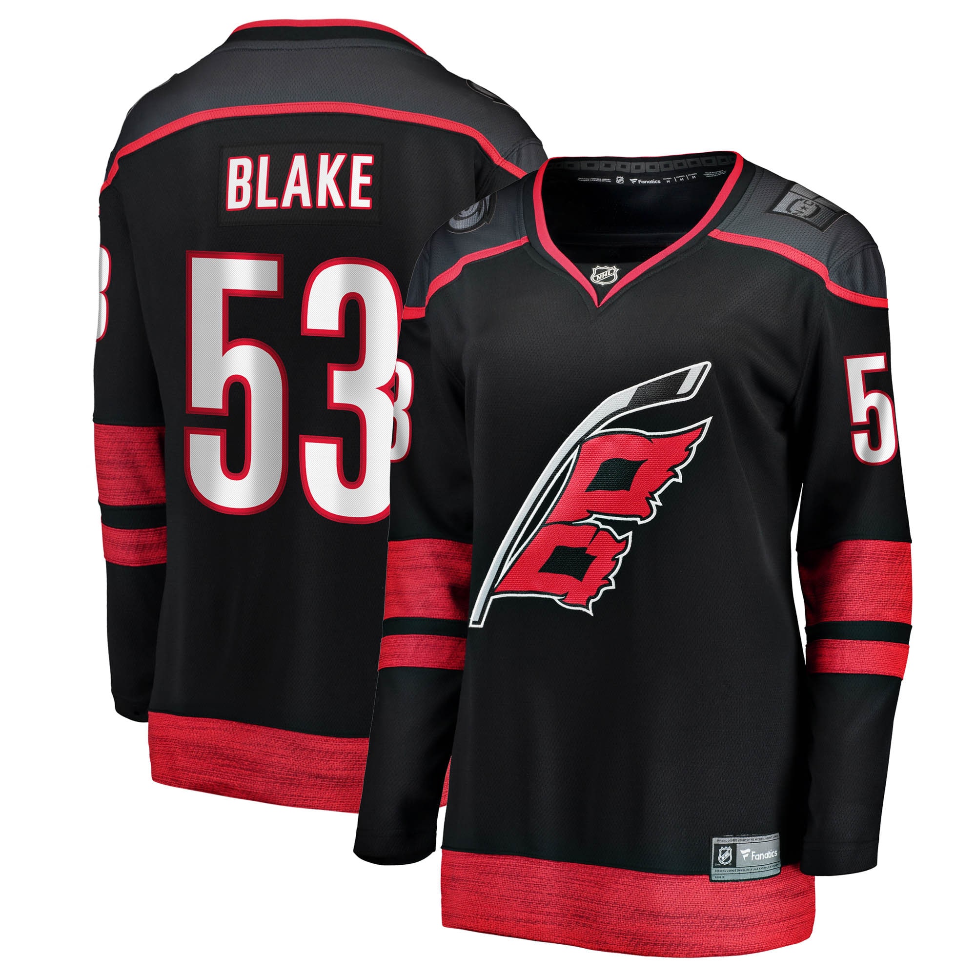 Jackson Blake Carolina Hurricanes Fanatics Women's Home Breakaway Jersey - Black