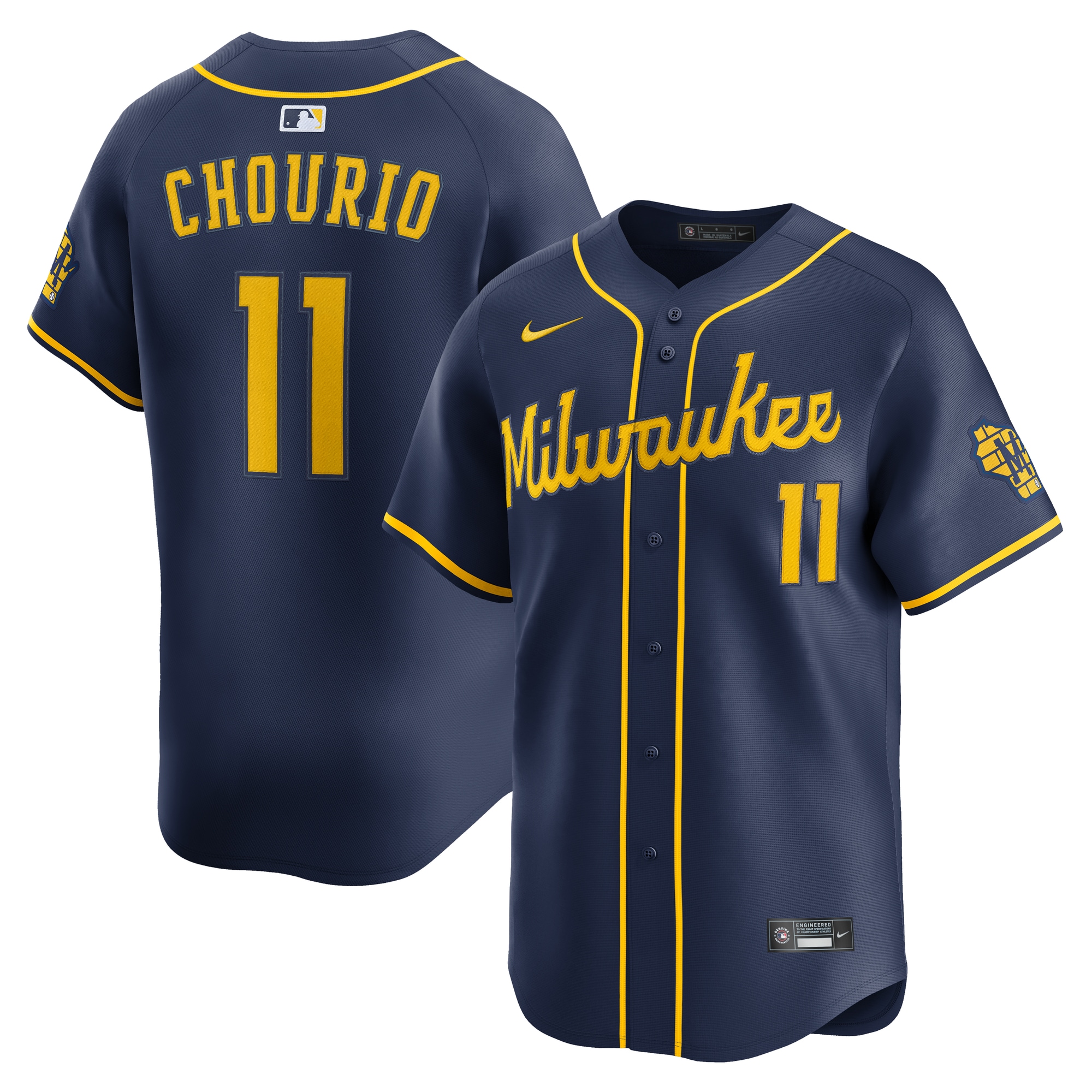 Jackson Chourio Milwaukee Brewers Alternate 2 Limited Jersey - Navy