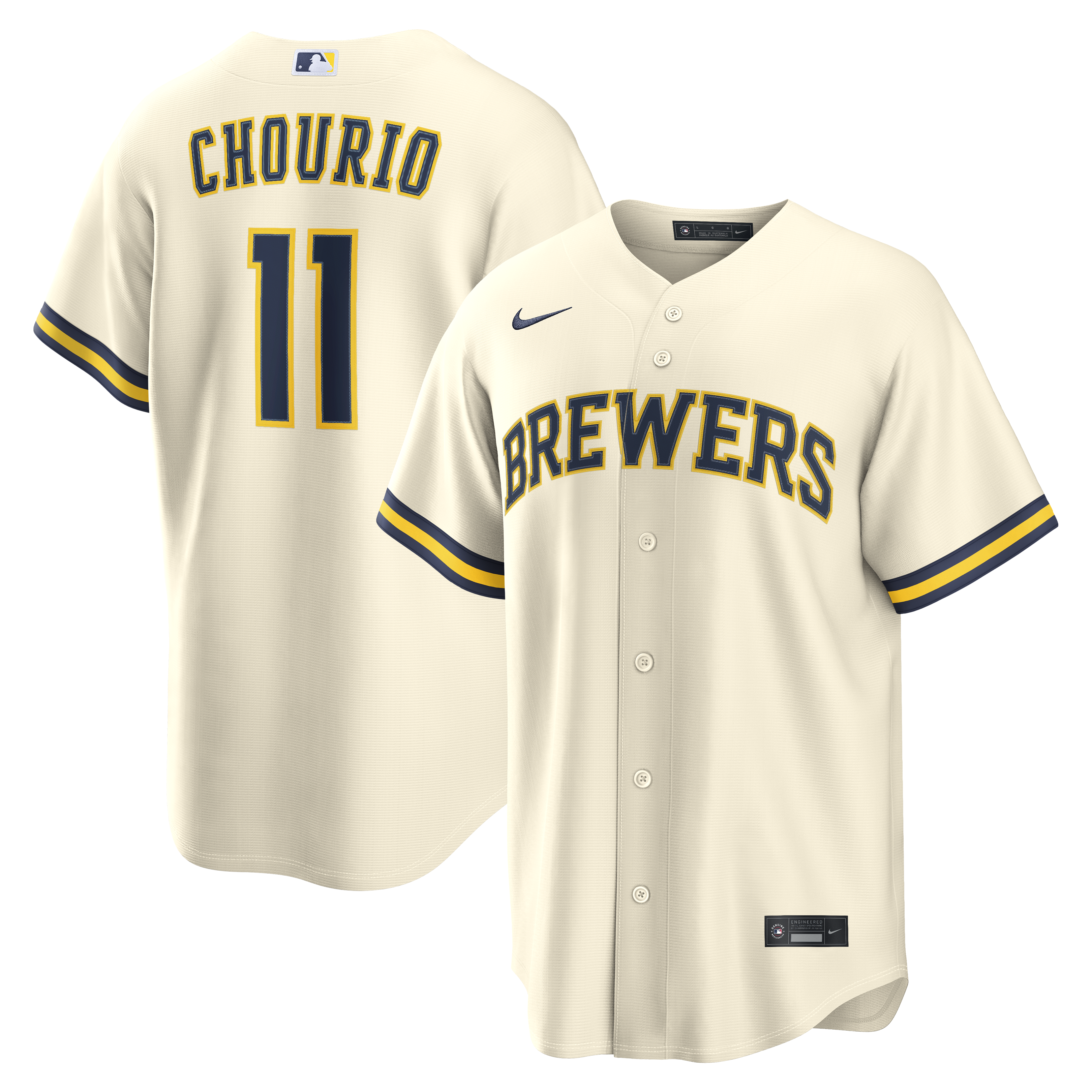Jackson Chourio Milwaukee Brewers Home Jersey - Cream