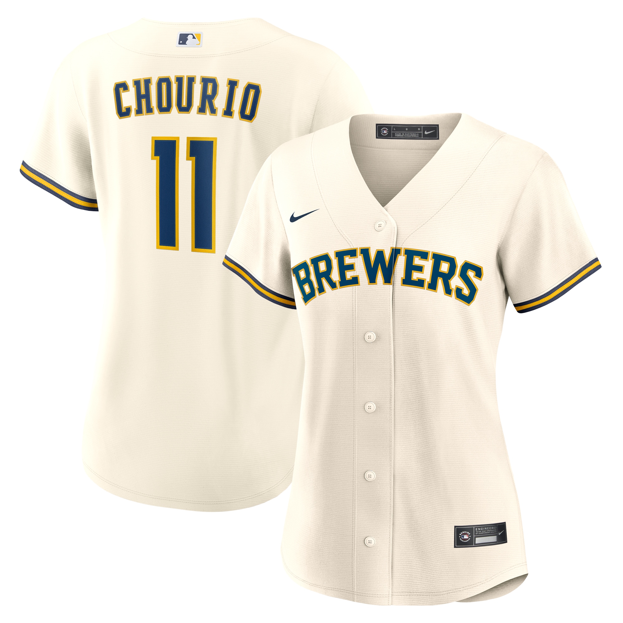 Jackson Chourio Milwaukee Brewers Women's Home Jersey - Cream