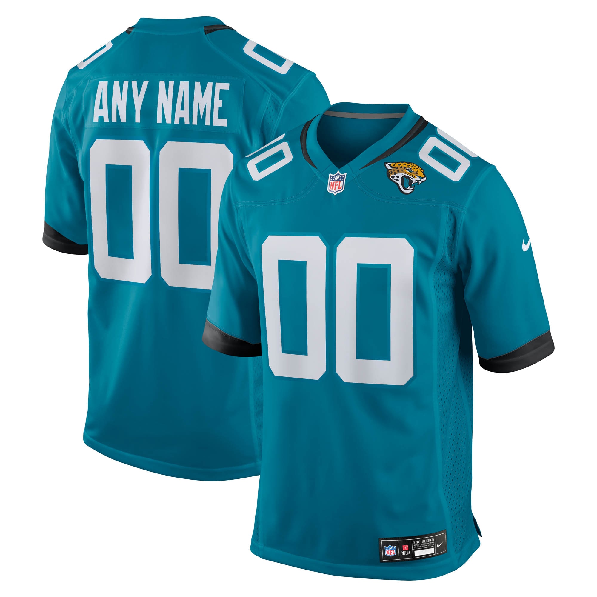 Jacksonville Jaguars Custom Game Jersey - Teal