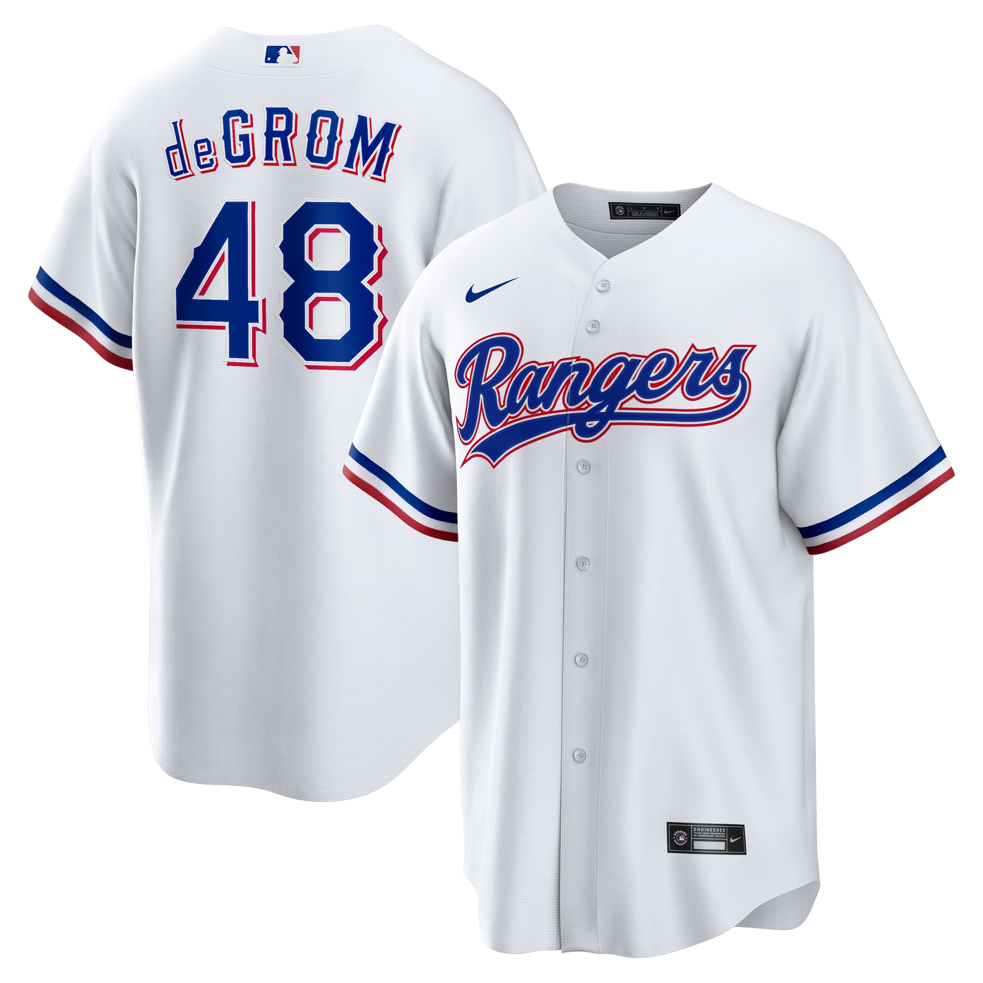 Jacob deGrom Texas Rangers Home Player Jersey - White