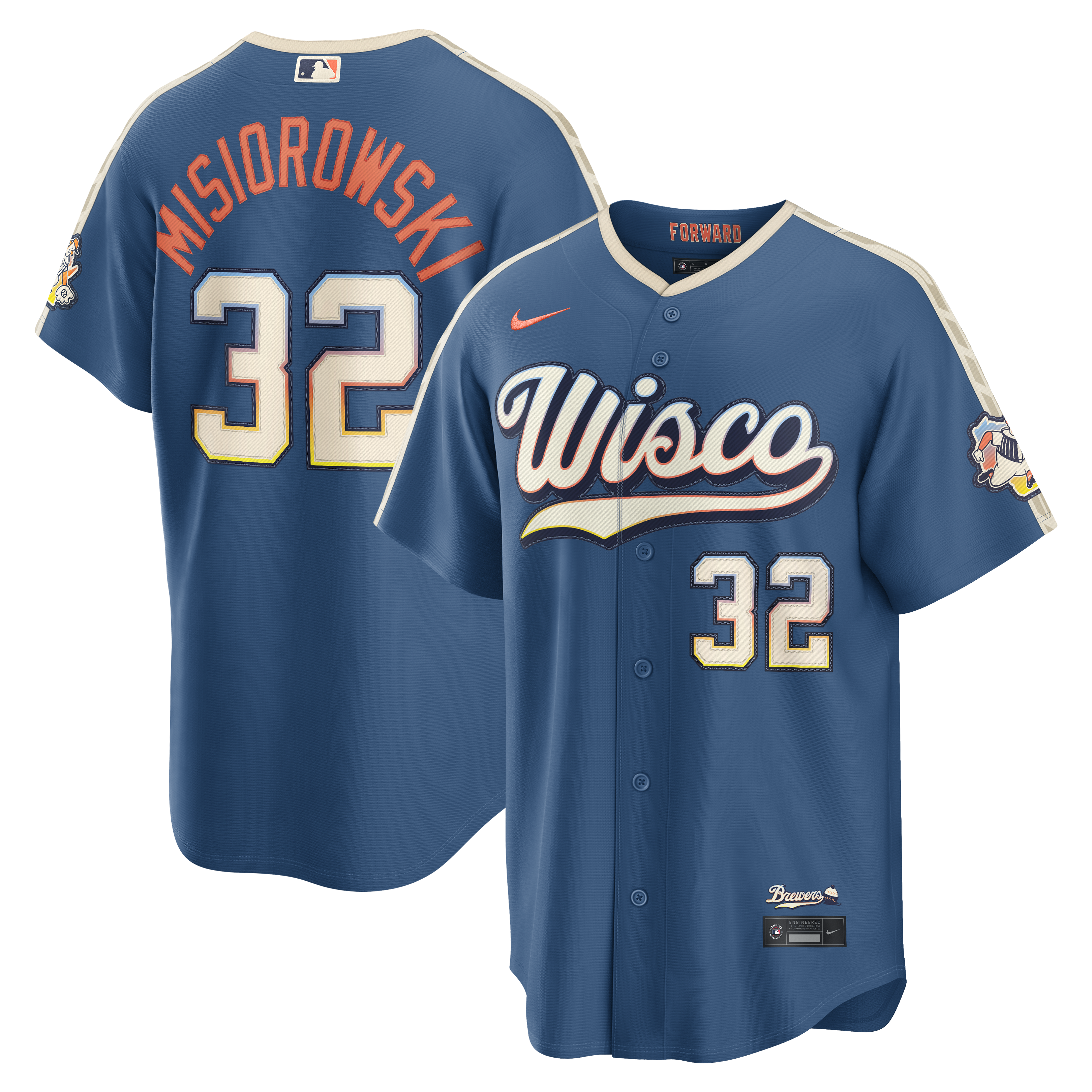 Jacob Misiorowski Milwaukee Brewers 2026 City Connect Stadium Jersey - Mineral Blue