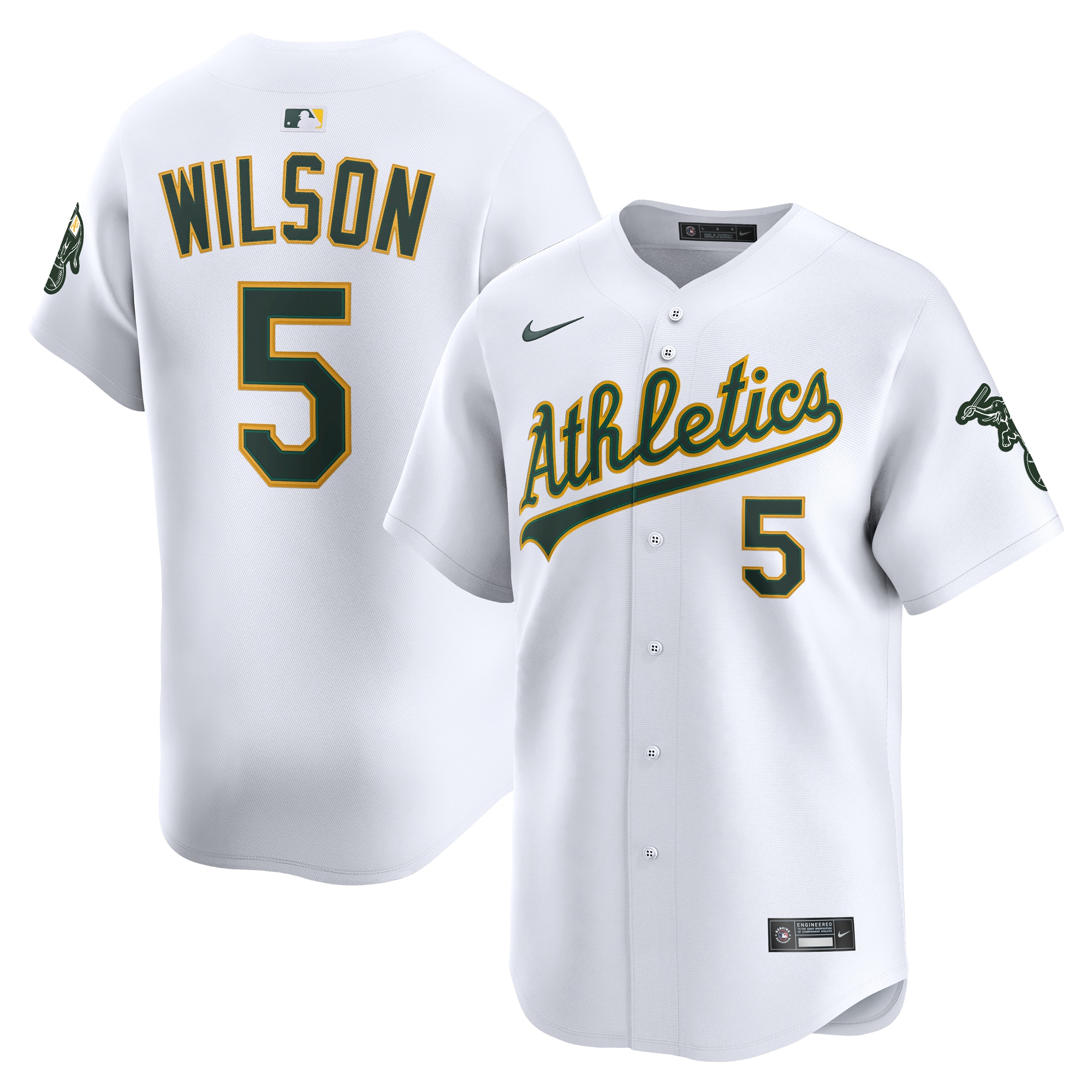 Jacob Wilson Athletics Home Limited Player Jersey - White