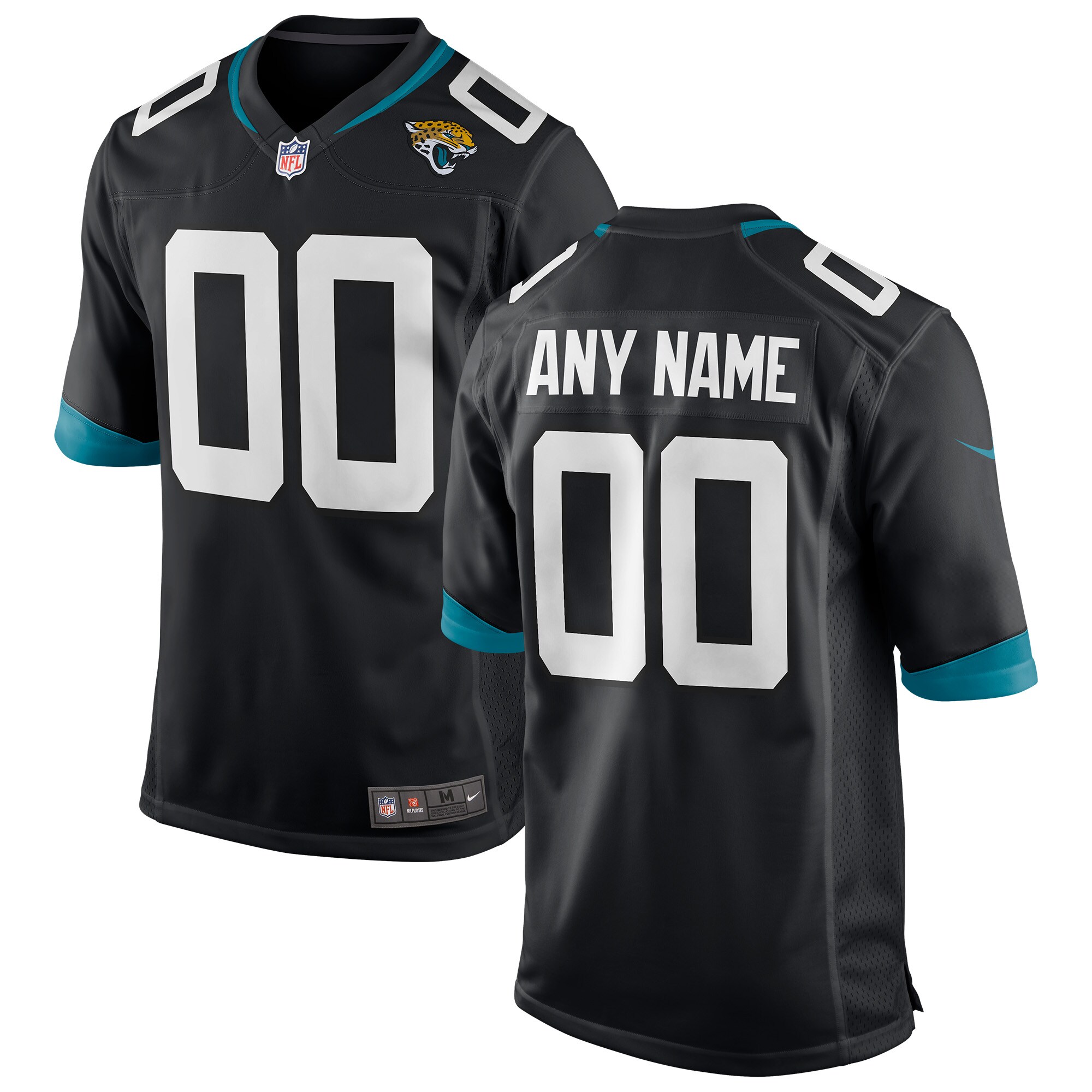 Jaguars Black Teal Custom Jersey nike - Nike Jaguars Black Teal Custom