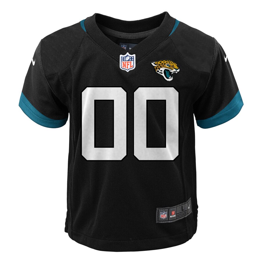 Alternative view of Jaguars Black Youth Custom Jersey - Nike - Teal Trim