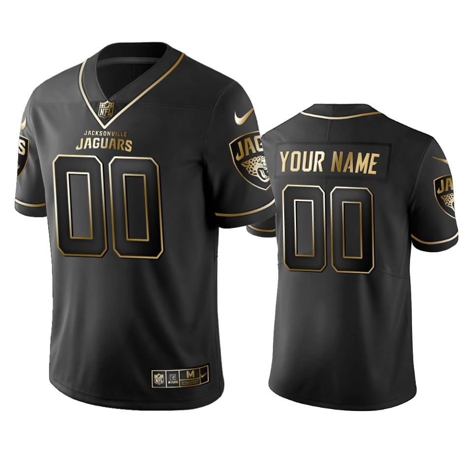 Jaguars Nike Black & Gold Jersey - Jacksonville - Custom