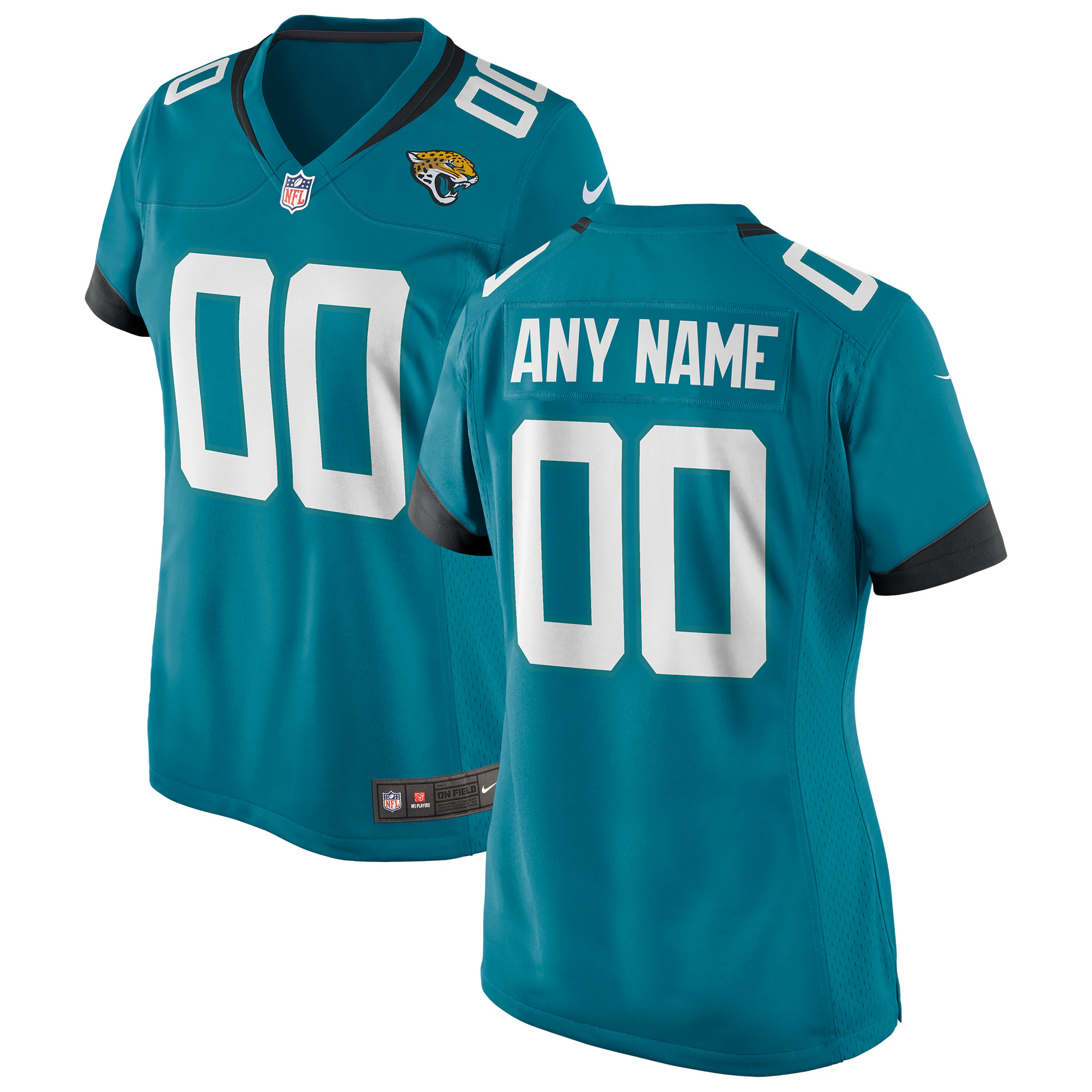 Alternative view of Jaguars Teal Custom Jersey nike - Nike Jaguars Teal Custom Jersey