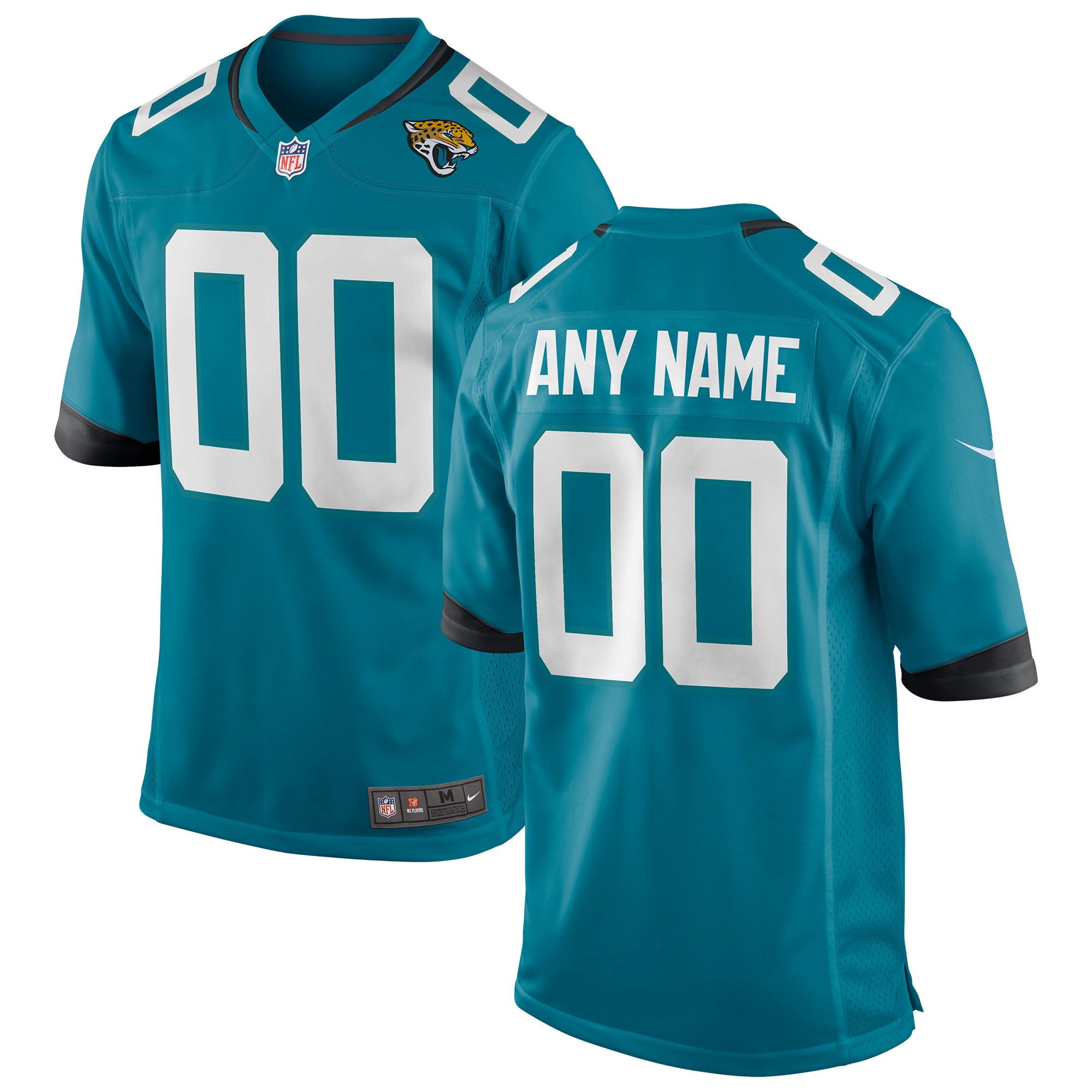 Jaguars Teal Personalized Jersey - Nike - Custom NFL