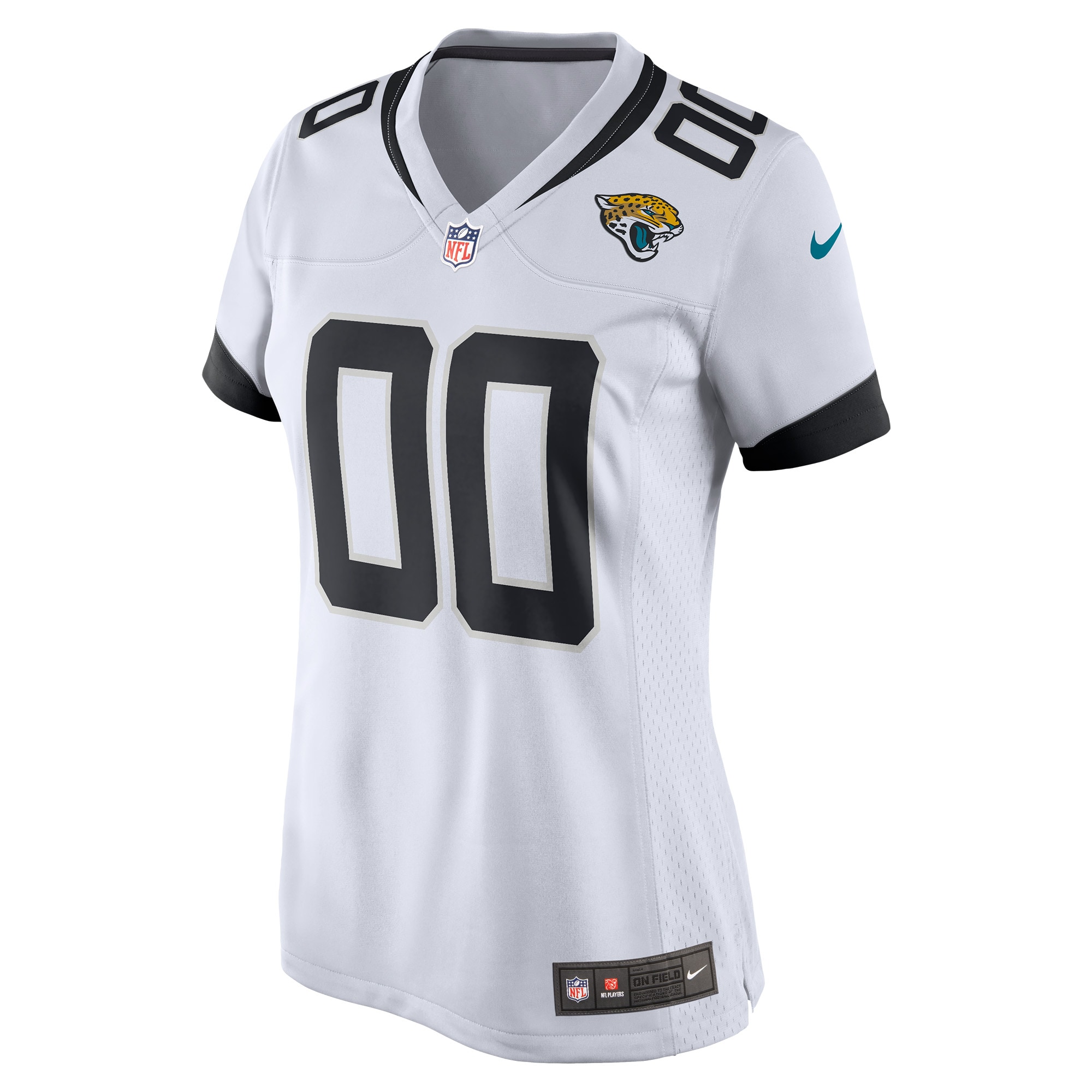Alternative view of Jaguars White Custom Jersey nike design - Jaguars White Custom Jersey