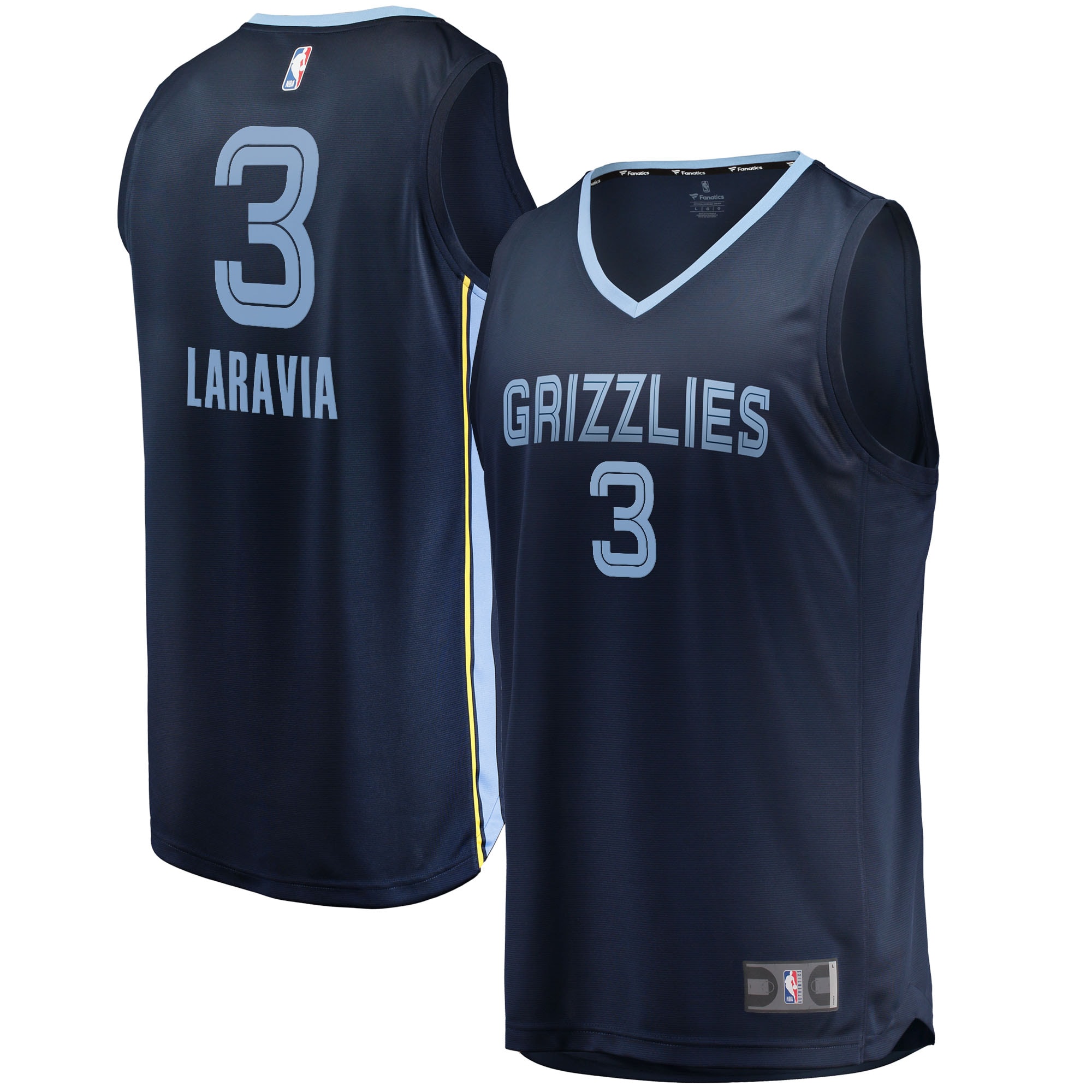 Jake LaRavia Memphis Grizzlies Fanatics Fast Break Player Jersey - Icon Edition - Navy