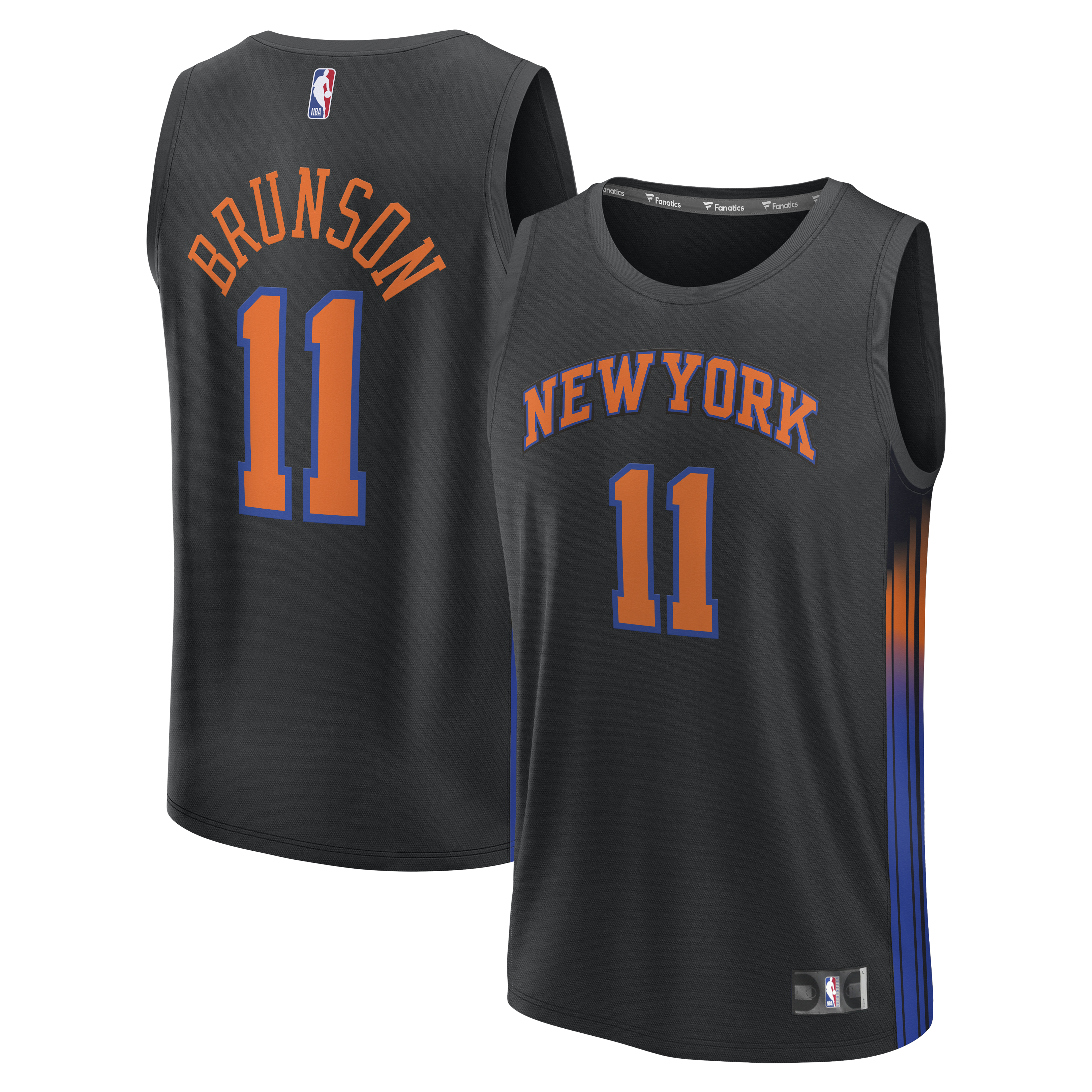 Jalen Brunson New York Knicks Fanatics Fast Break Jersey - Statement Edition - Black