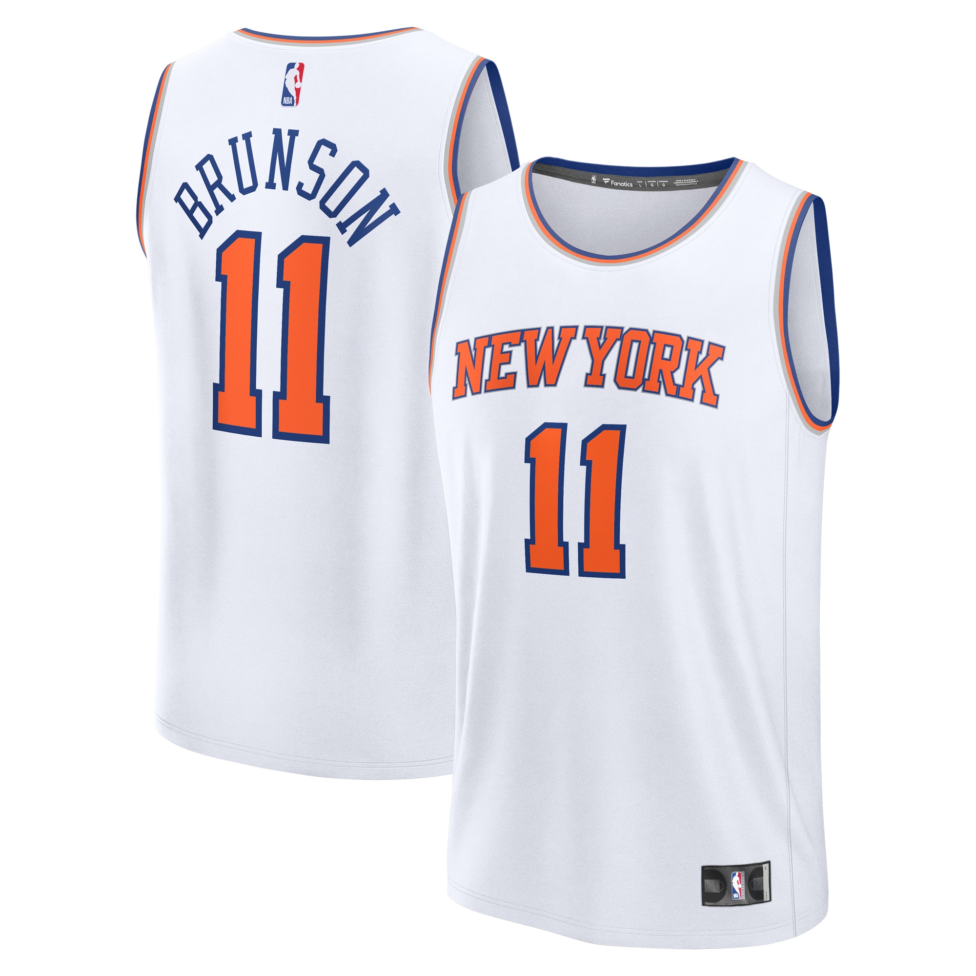 Jalen Brunson New York Knicks Fanatics Fast Break Player Jersey - Association Edition - White