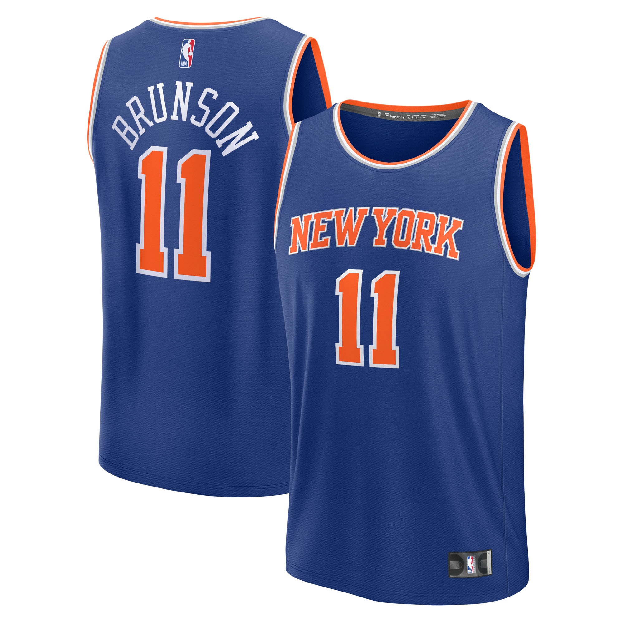 Jalen Brunson New York Knicks Fanatics Youth Fast Break Player Jersey - Icon Edition - Blue