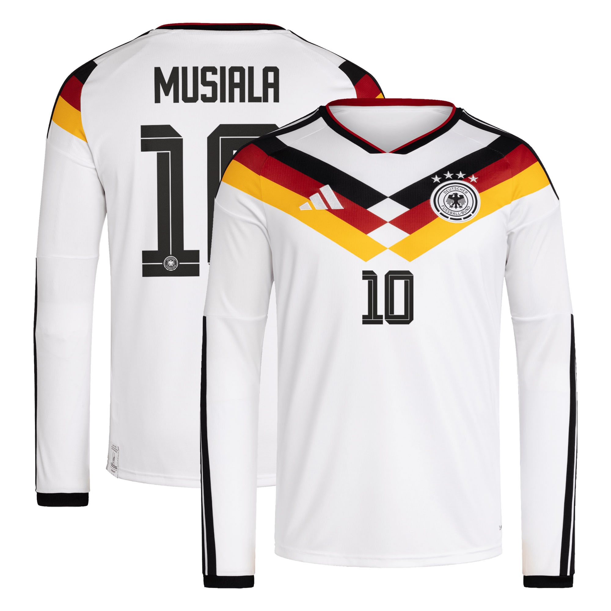 Jamal Musiala Germany National Team 2026 Home Long Sleeve Jersey