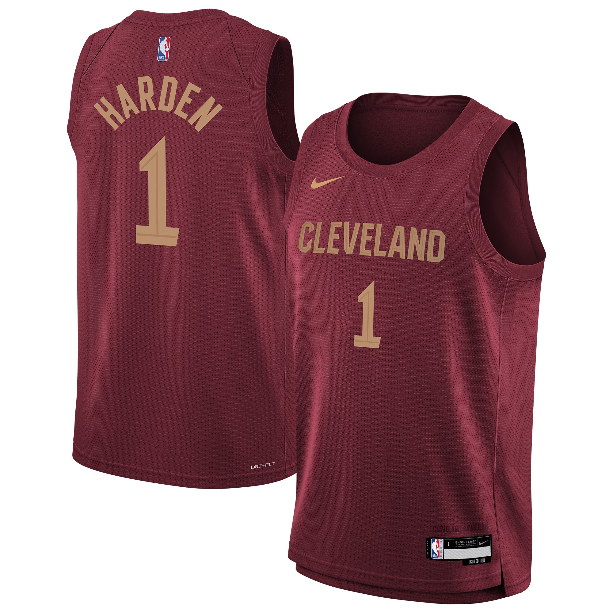 James Harden Cleveland Cavaliers Youth Swingman Jersey - Icon Edition - Wine